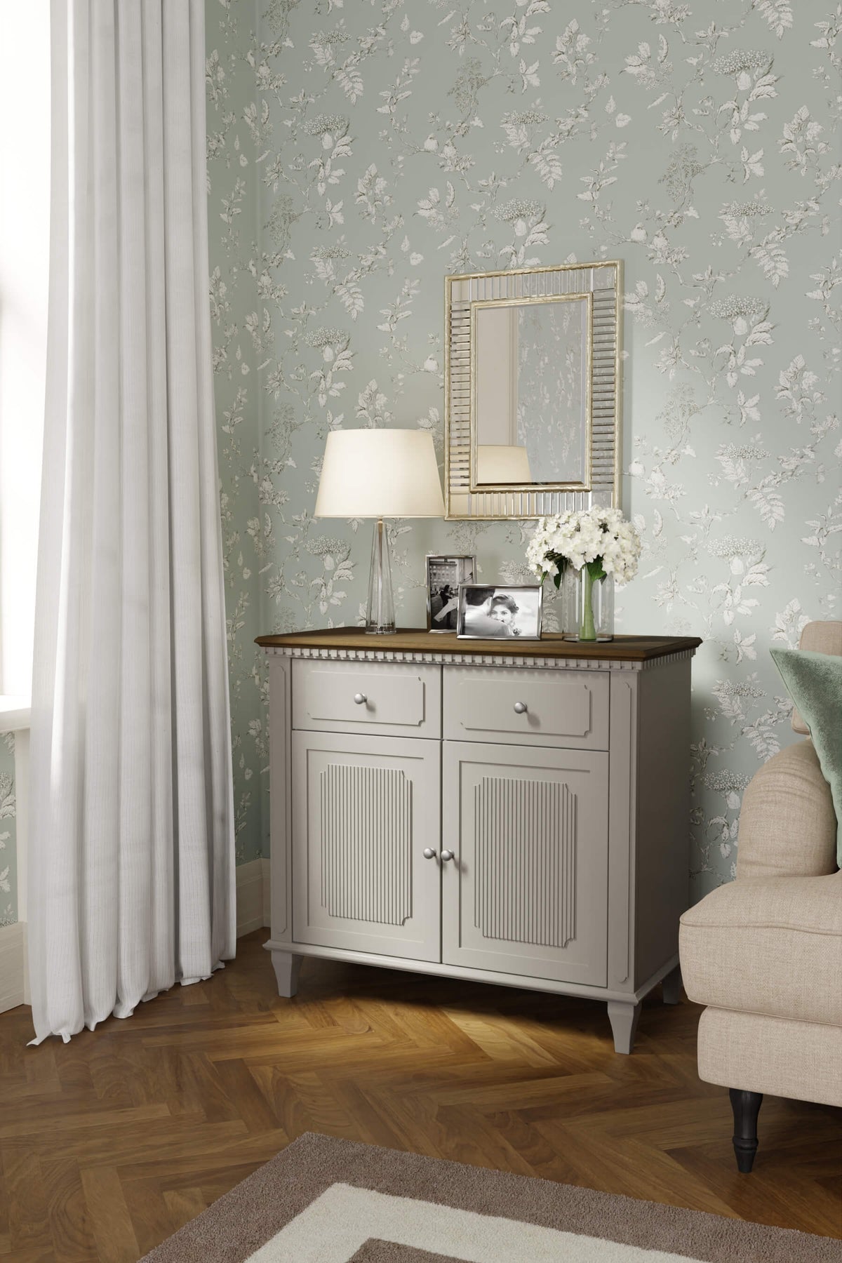 Hanover 2 Door Narrow Sideboard with 2 Drawers