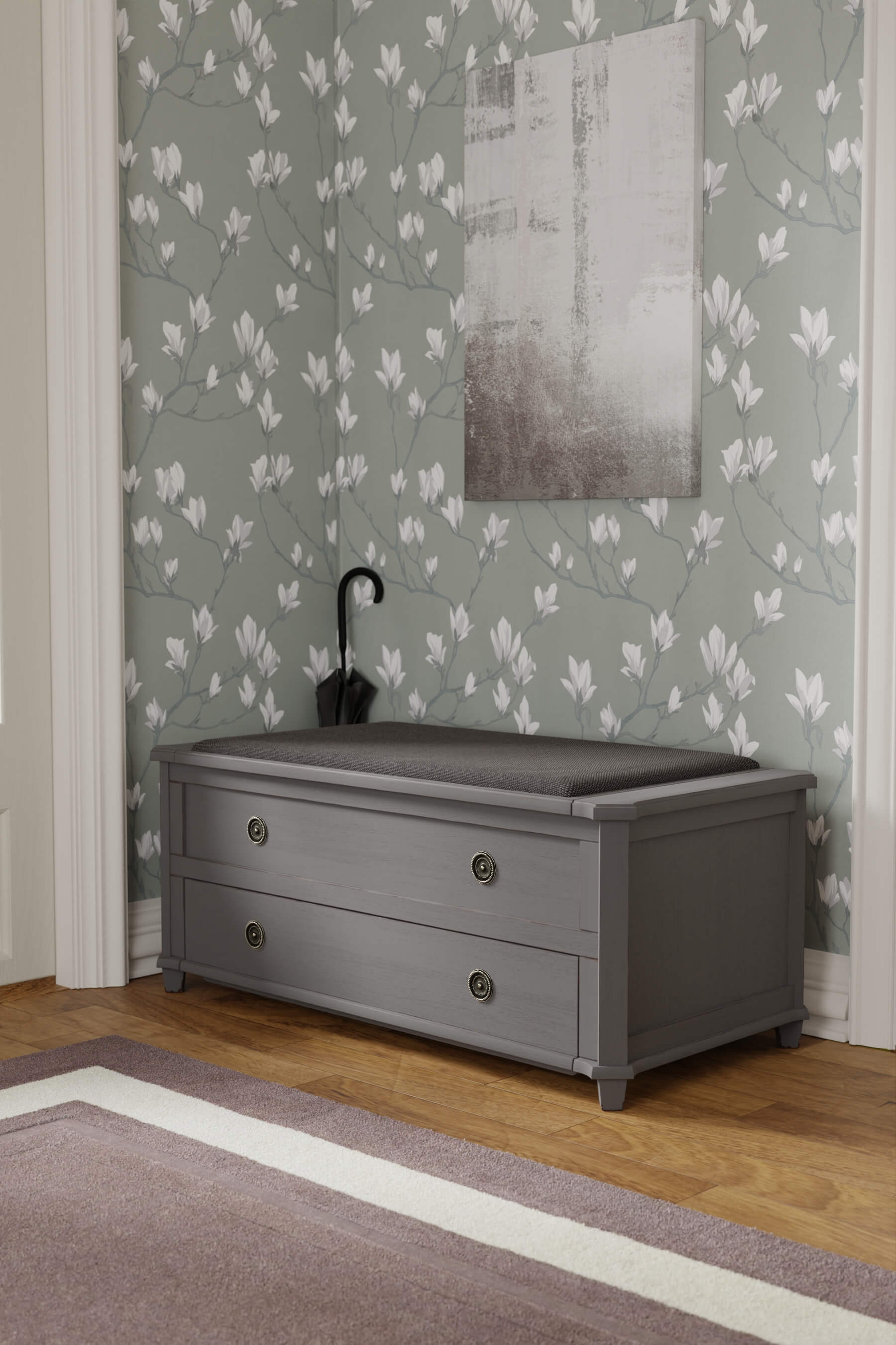 Henshaw 1 Drawer Shoe Storage Cabinet