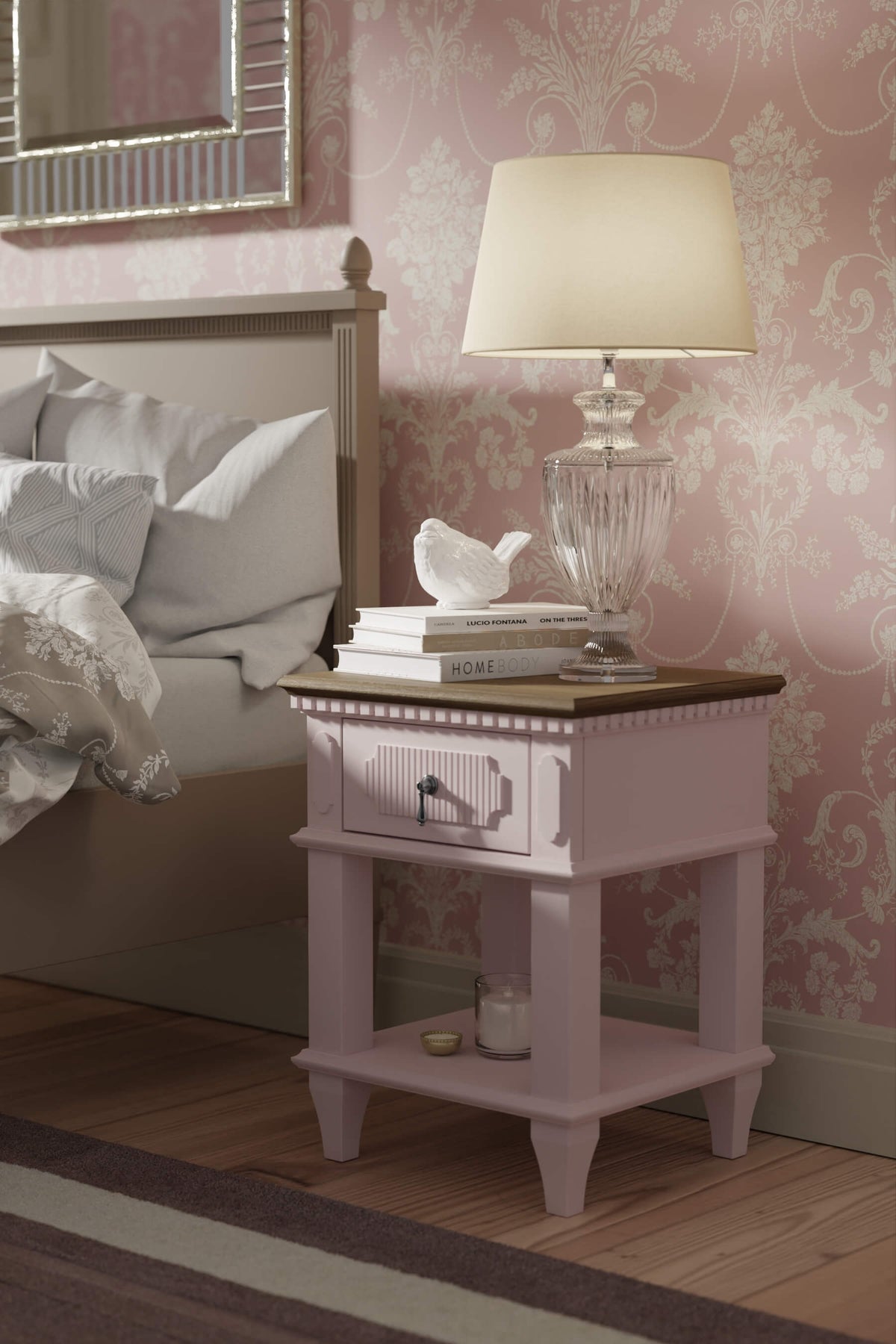 Barmouth 1 Drawer Bedside Table