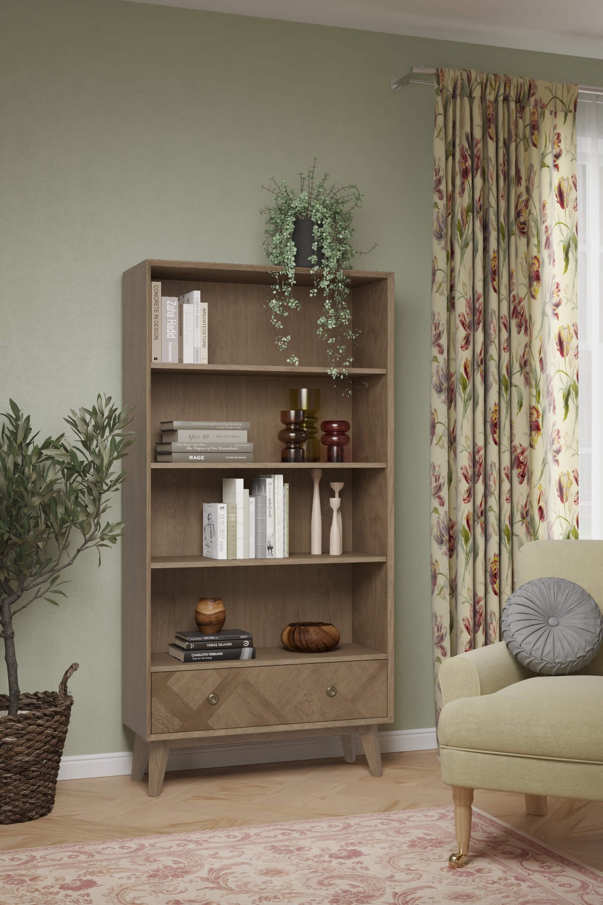 Hencroft 1 Drawer Bookcase