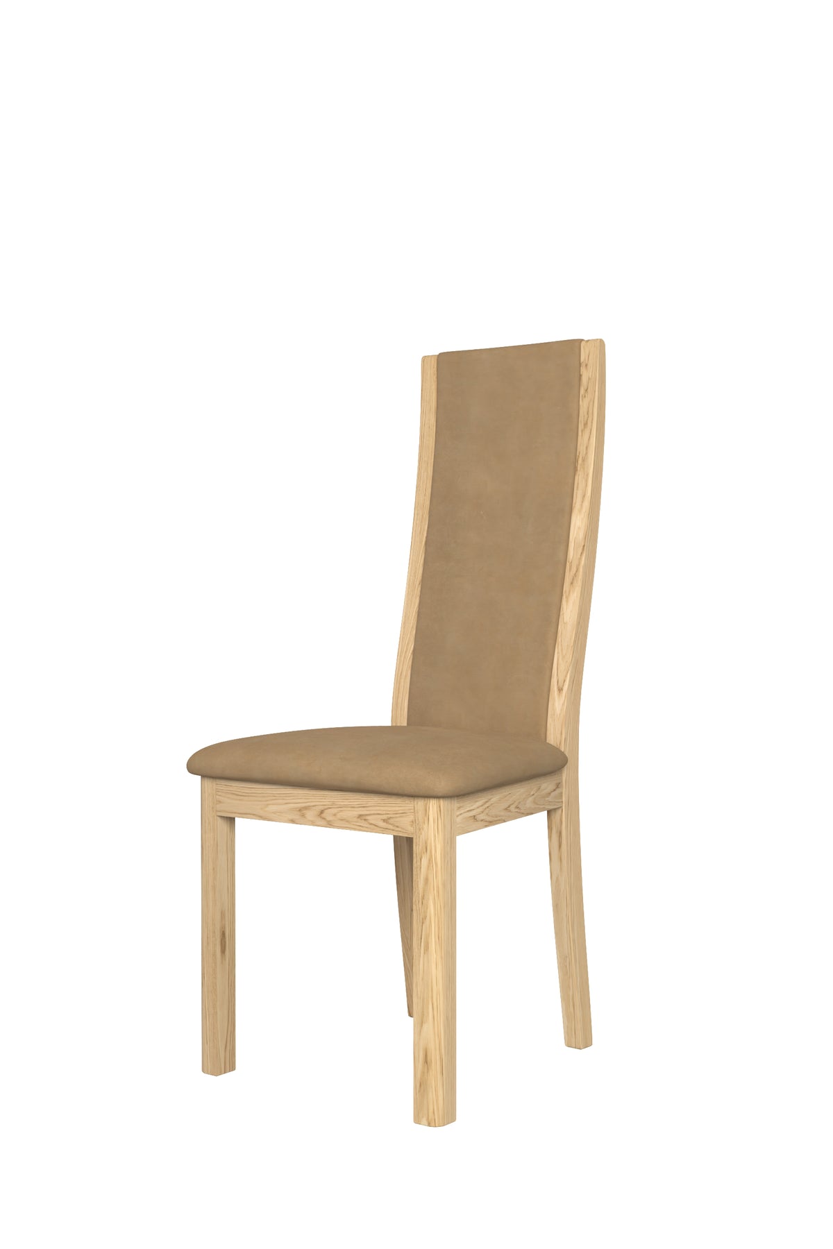 Stockholm High Back Chair in Taupe Faux Leather