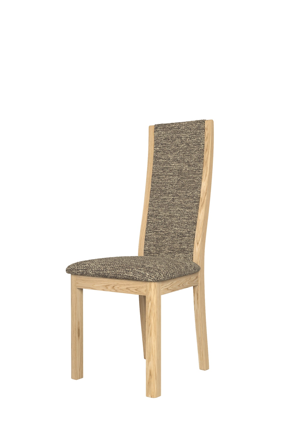 Stockholm High Back Chair in Grey Fabric