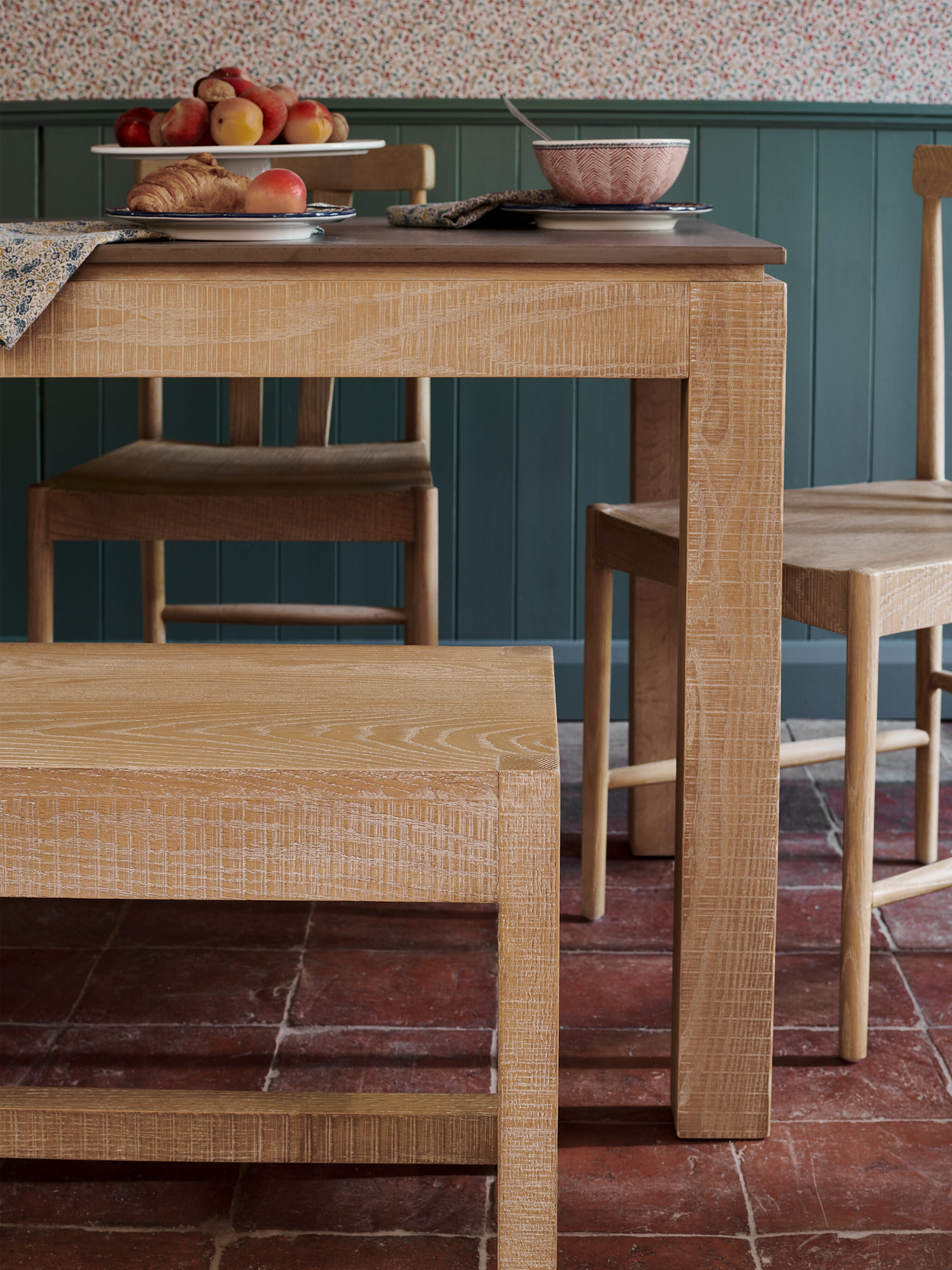 Washed Oak Braystone Dining Bench