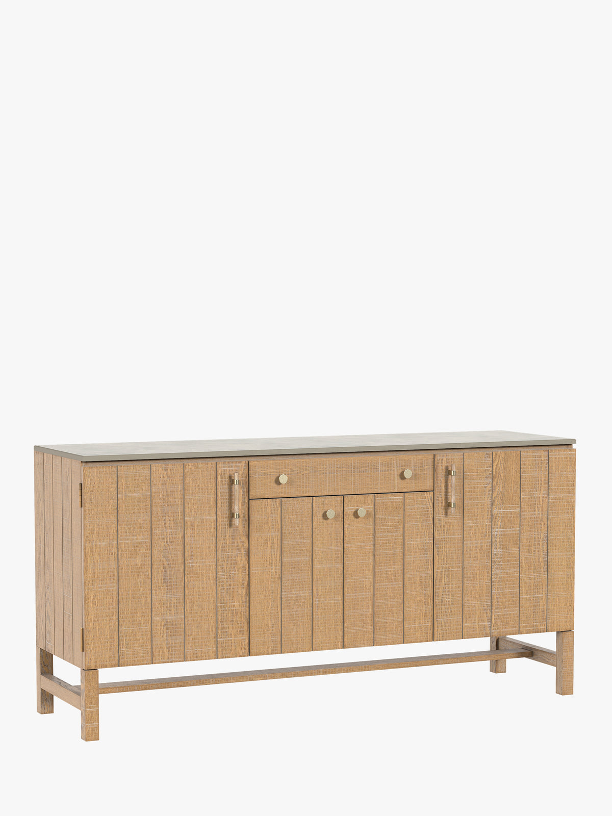 Washed Oak Braystone 4 Door 1 Drawer Sideboard