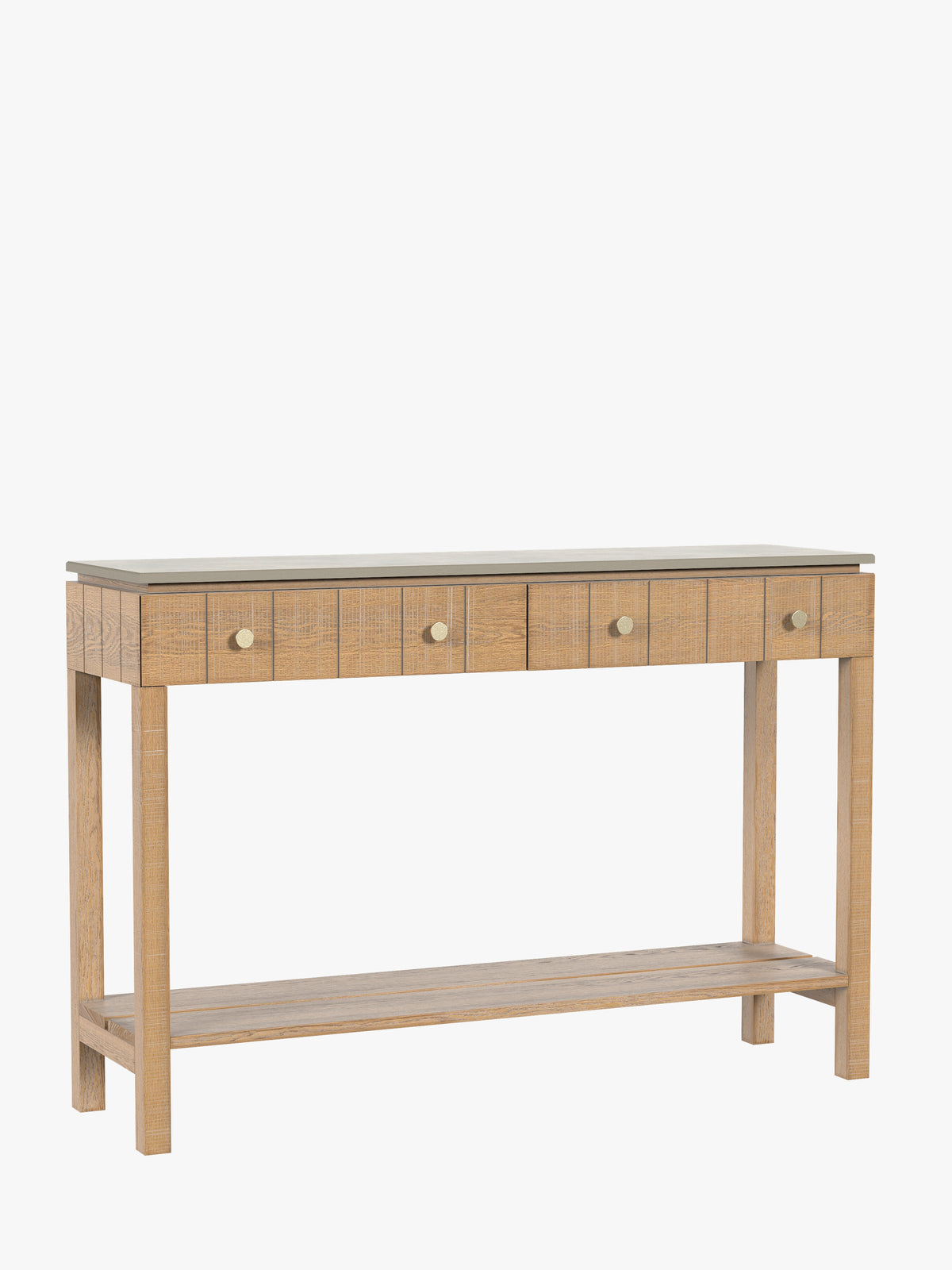 Washed Oak Braystone 2 Drawer Console Table
