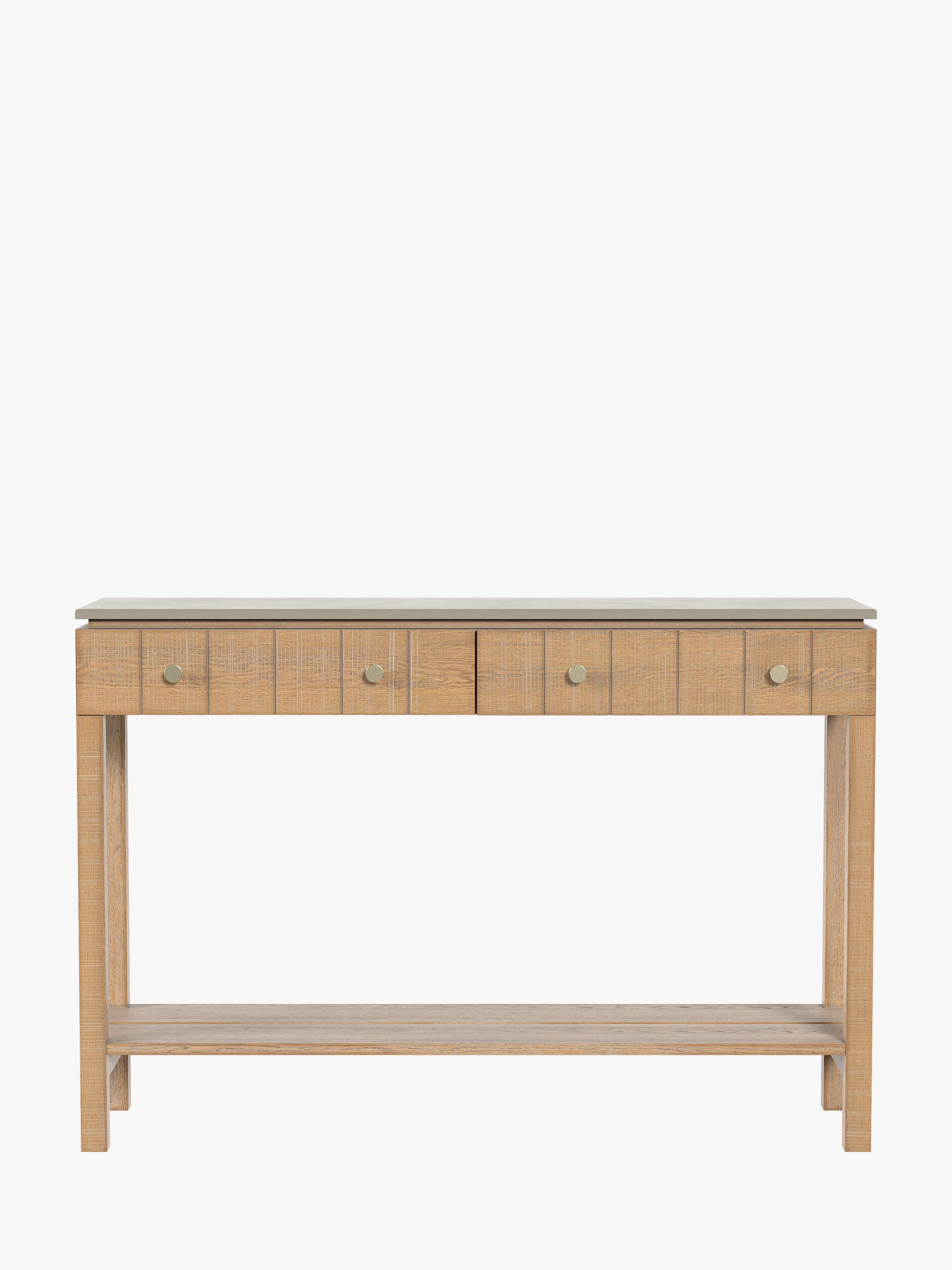 Washed Oak Braystone 2 Drawer Console Table