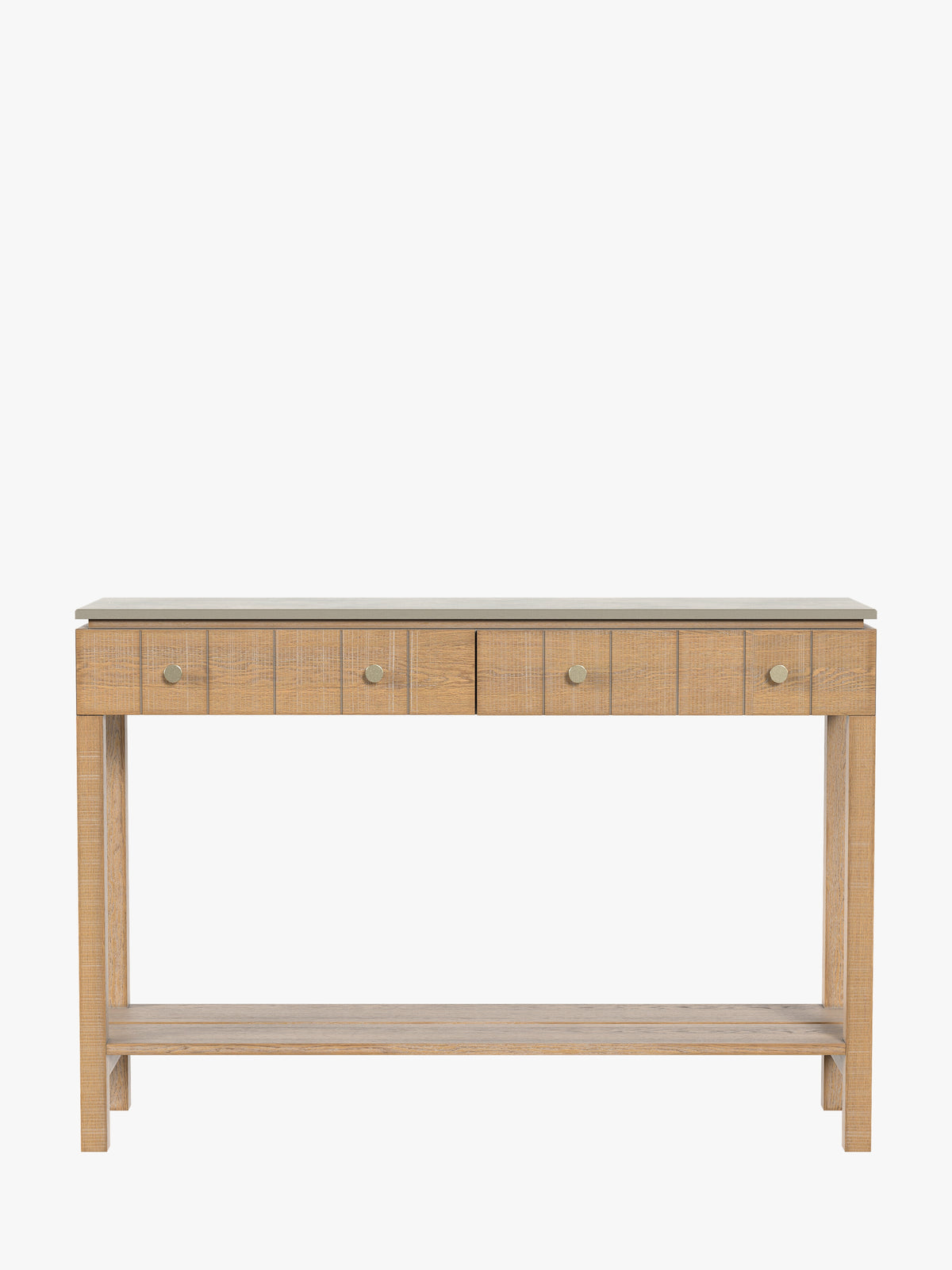 Washed Oak Braystone 2 Drawer Console Table