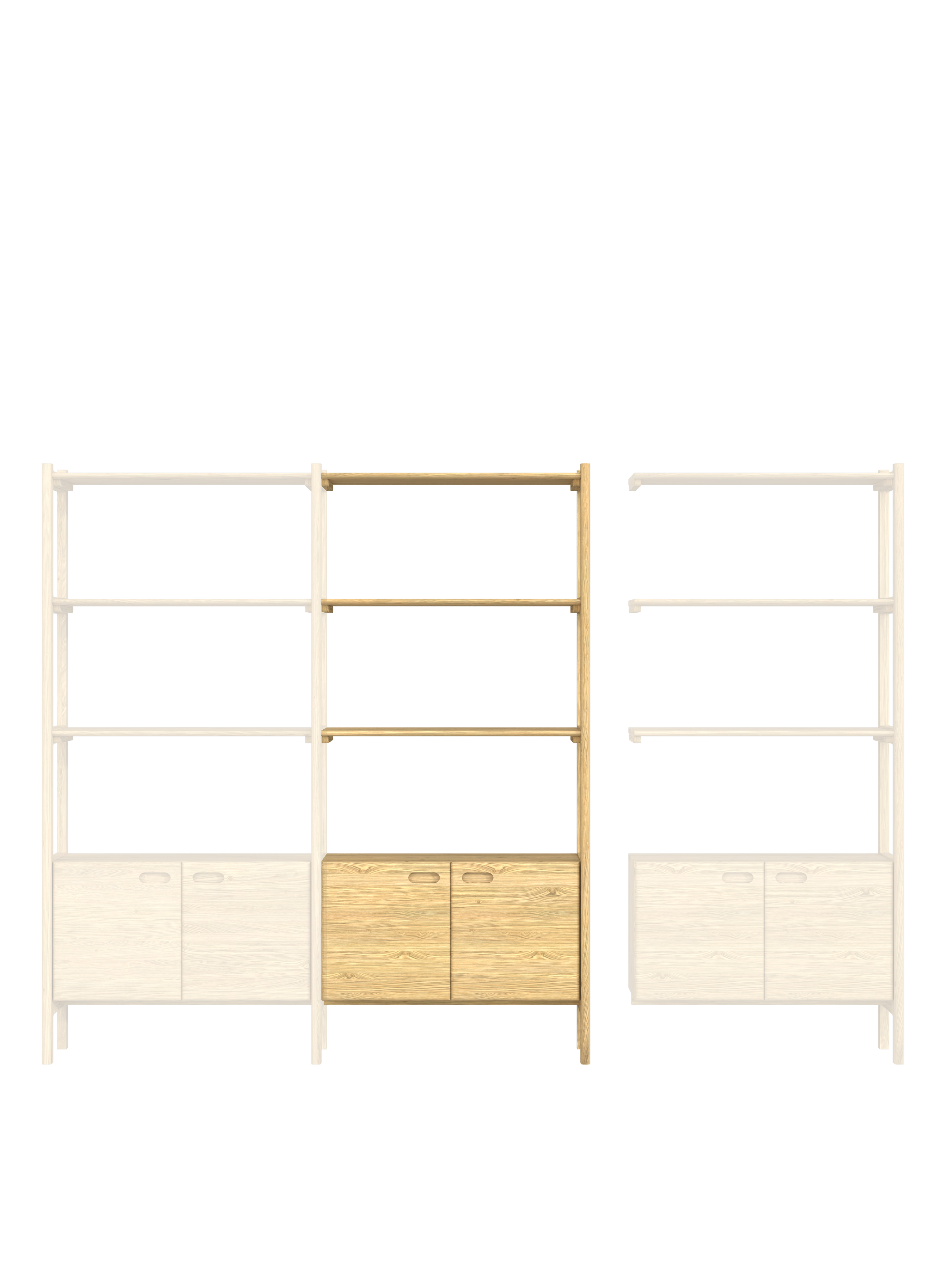 Hazlemere 2 Door Single Bookcase Extension