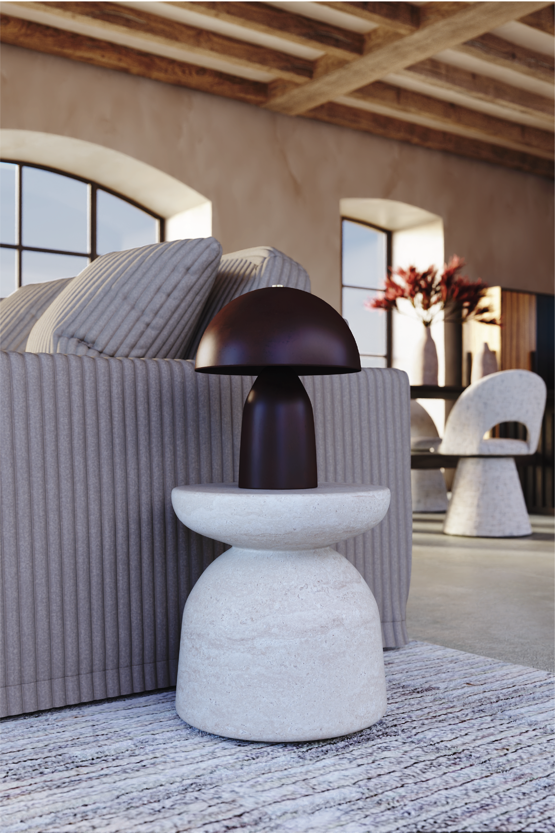 Diablo Side Table (Light Travertine)