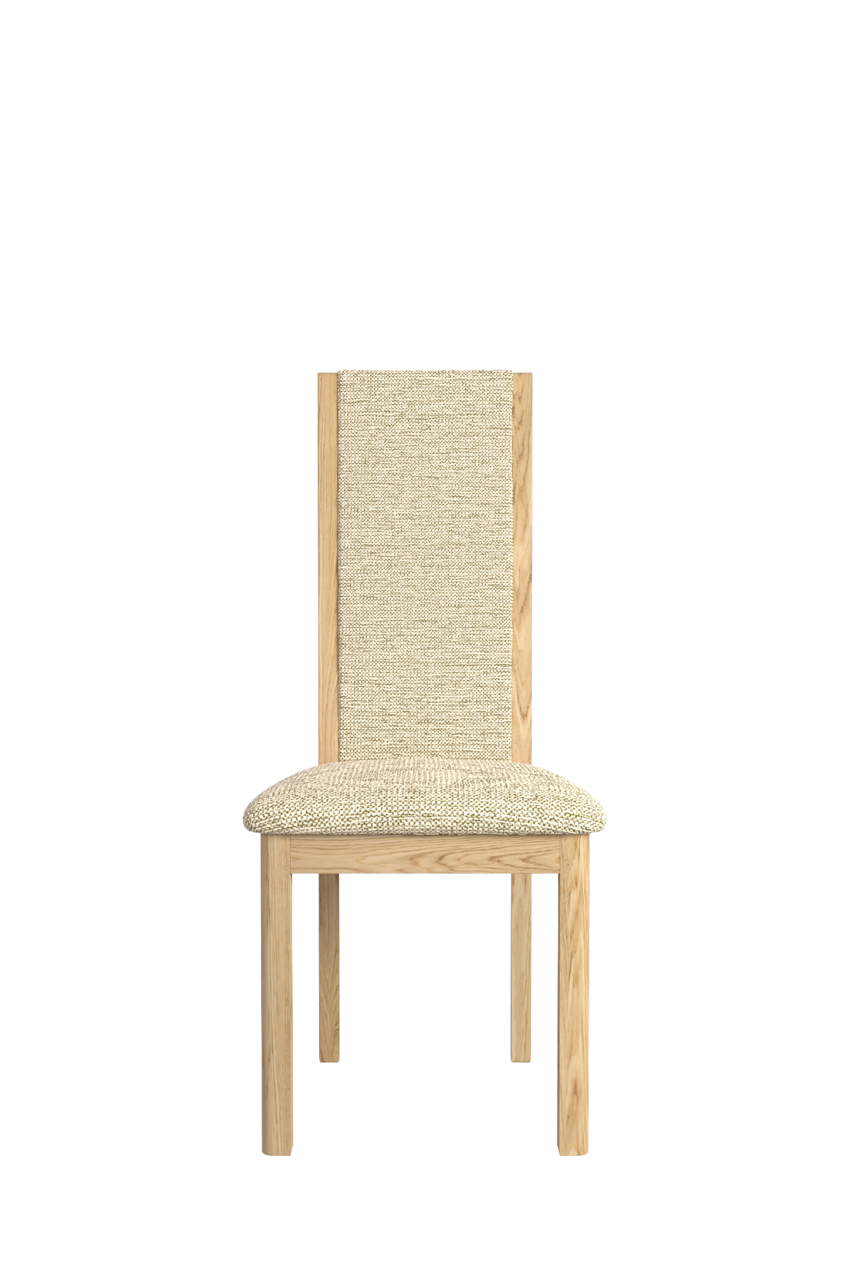 Stockholm High Back Chair in Natural Fabric