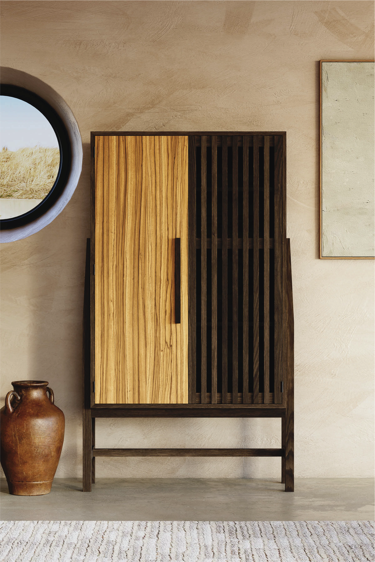 Batten 2 Door Tall Storage Unit