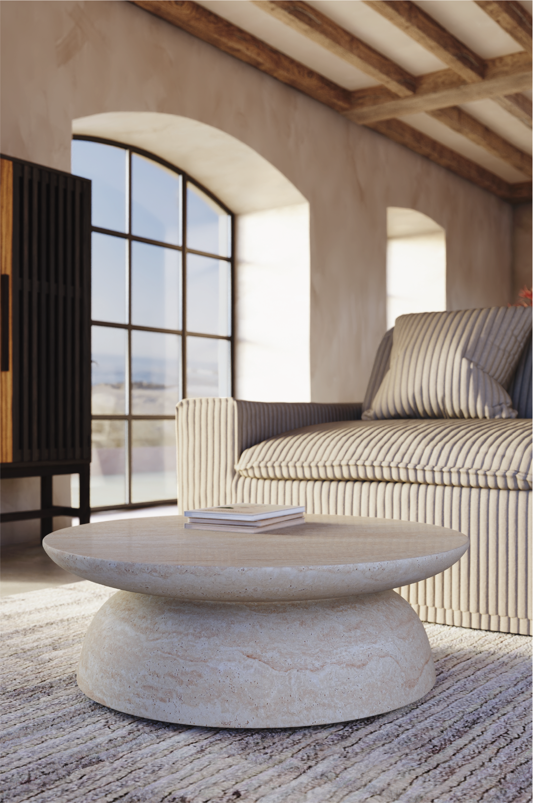 Diablo Coffee Table (Light Travertine)