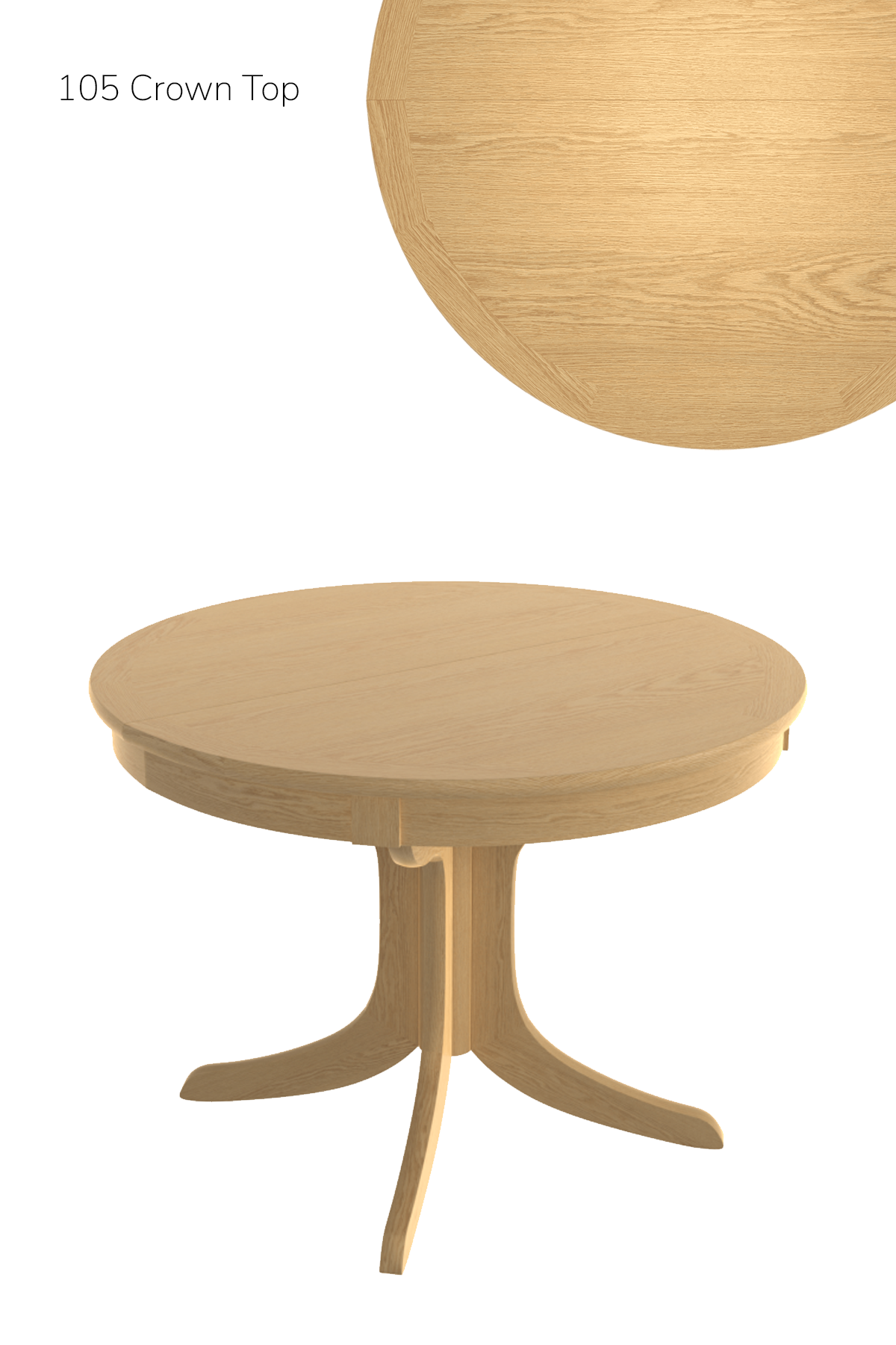 Shadows Round Crown Pedestal Dining Table
