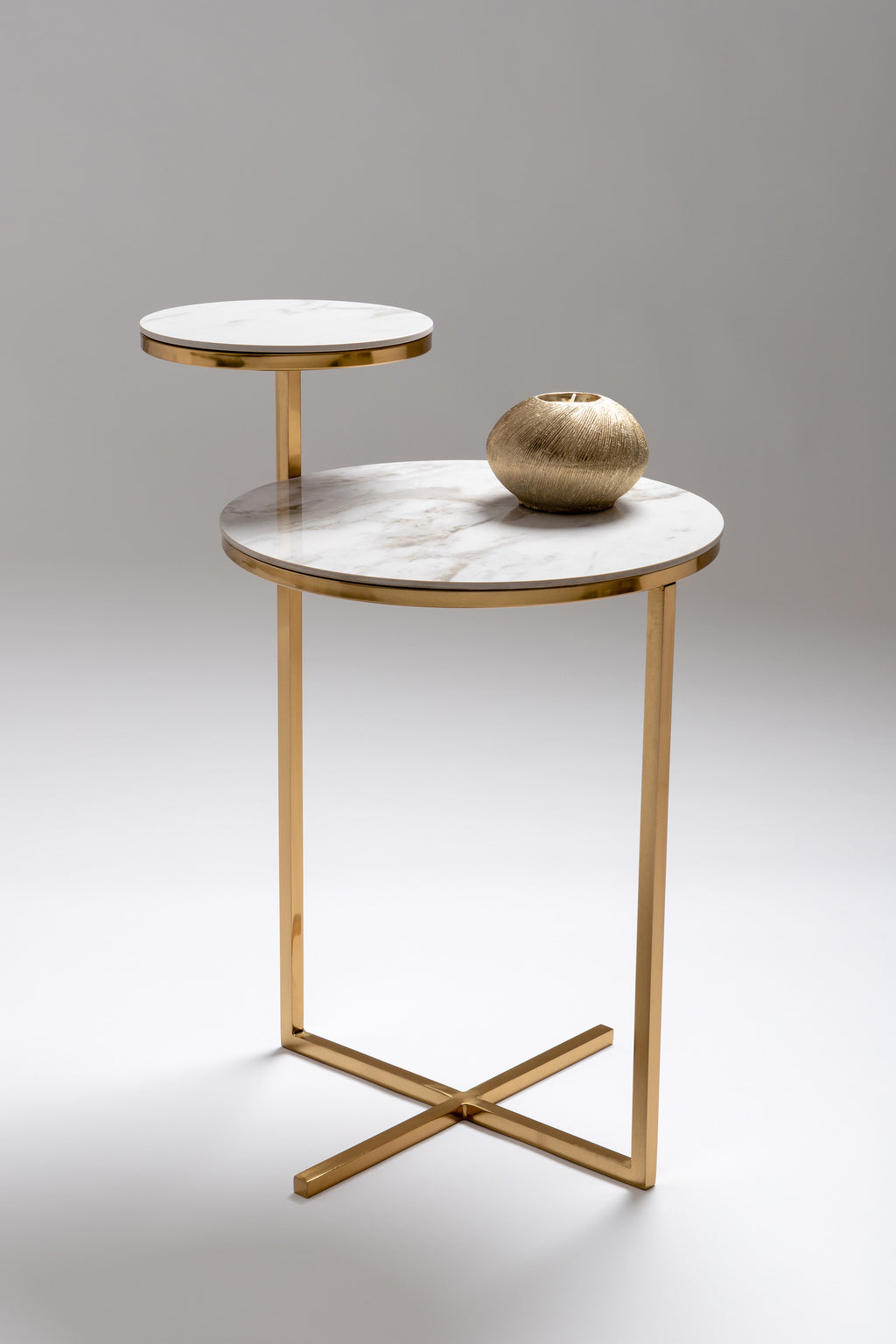 Cruz Side Table (Brushed Brass) – We Interiors