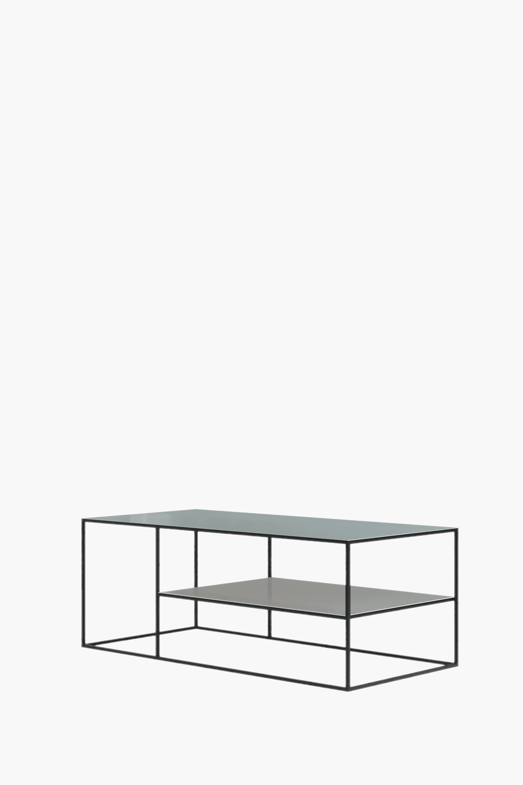 Fulham Coffee Table With A Shelf (Blue & Grey)