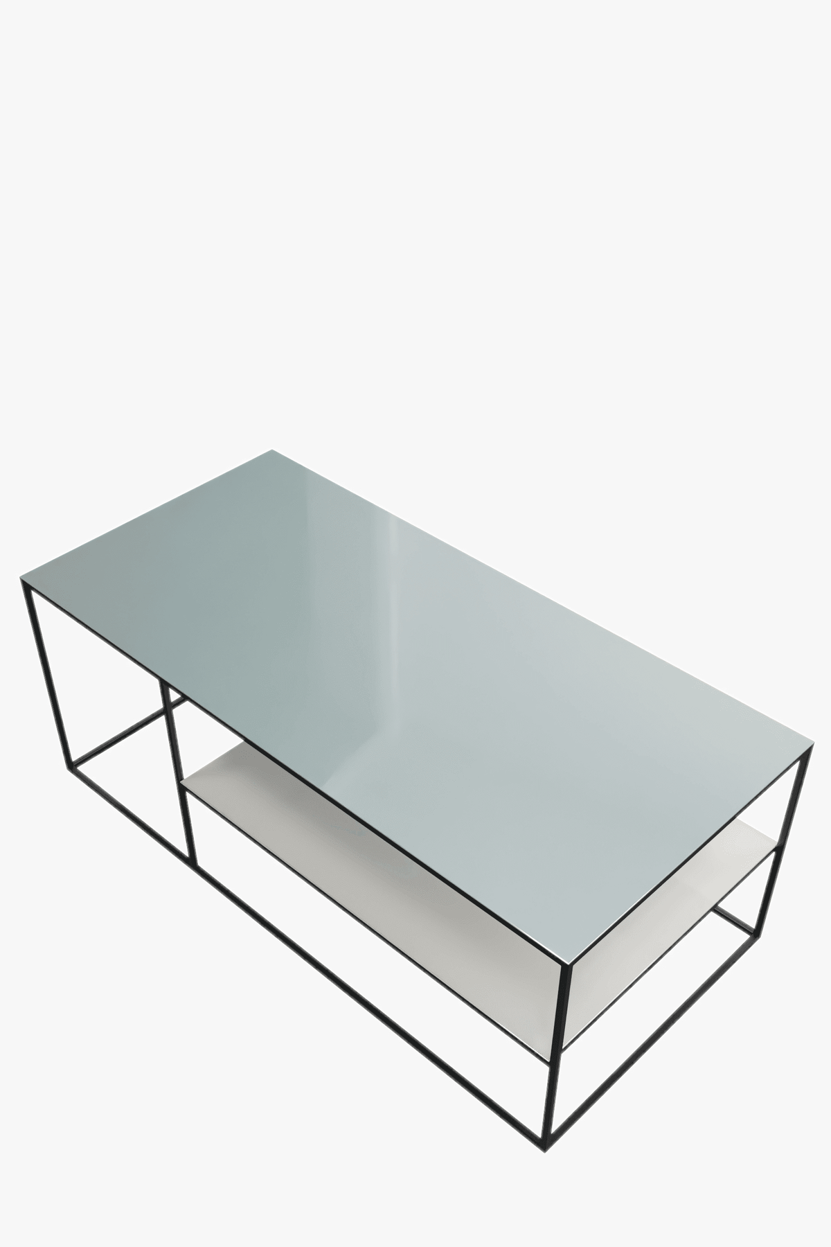 Fulham Coffee Table With A Shelf (Blue & Grey)