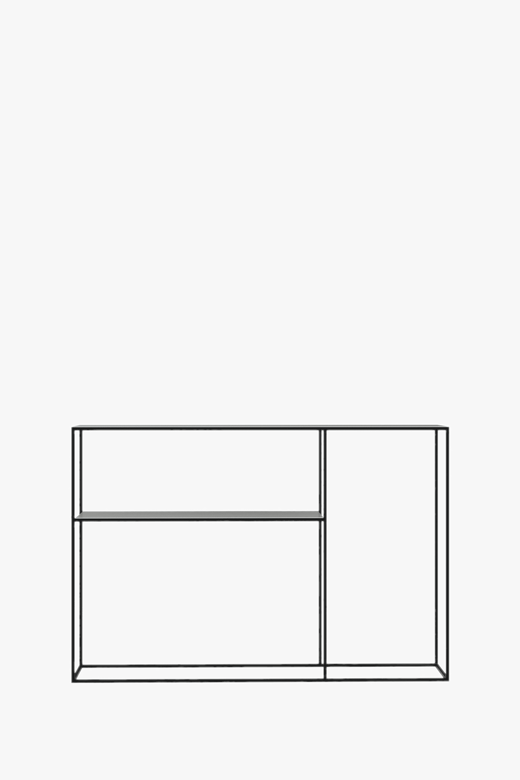 Fulham Console Table With A Shelf (Blue & Grey)