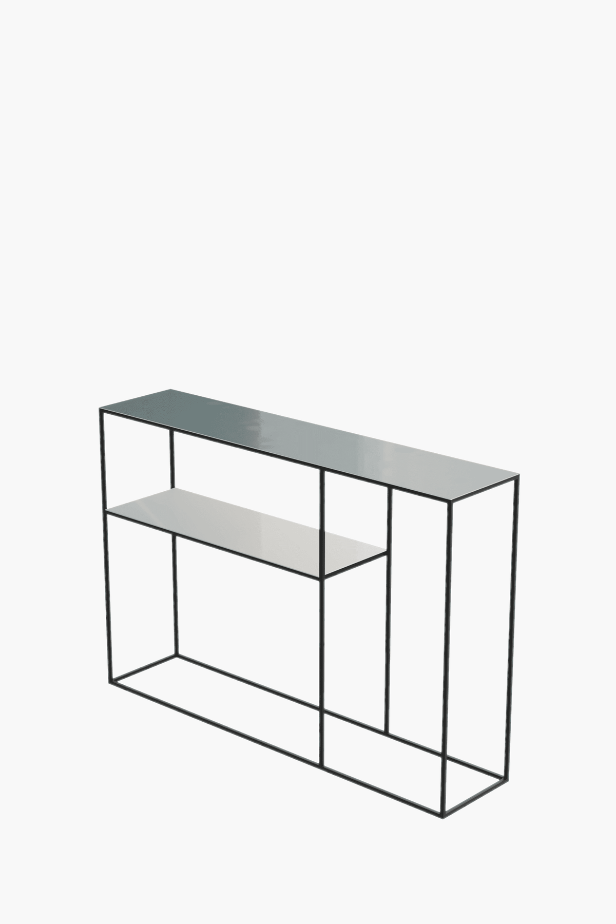 Fulham Console Table With A Shelf (Blue & Grey)