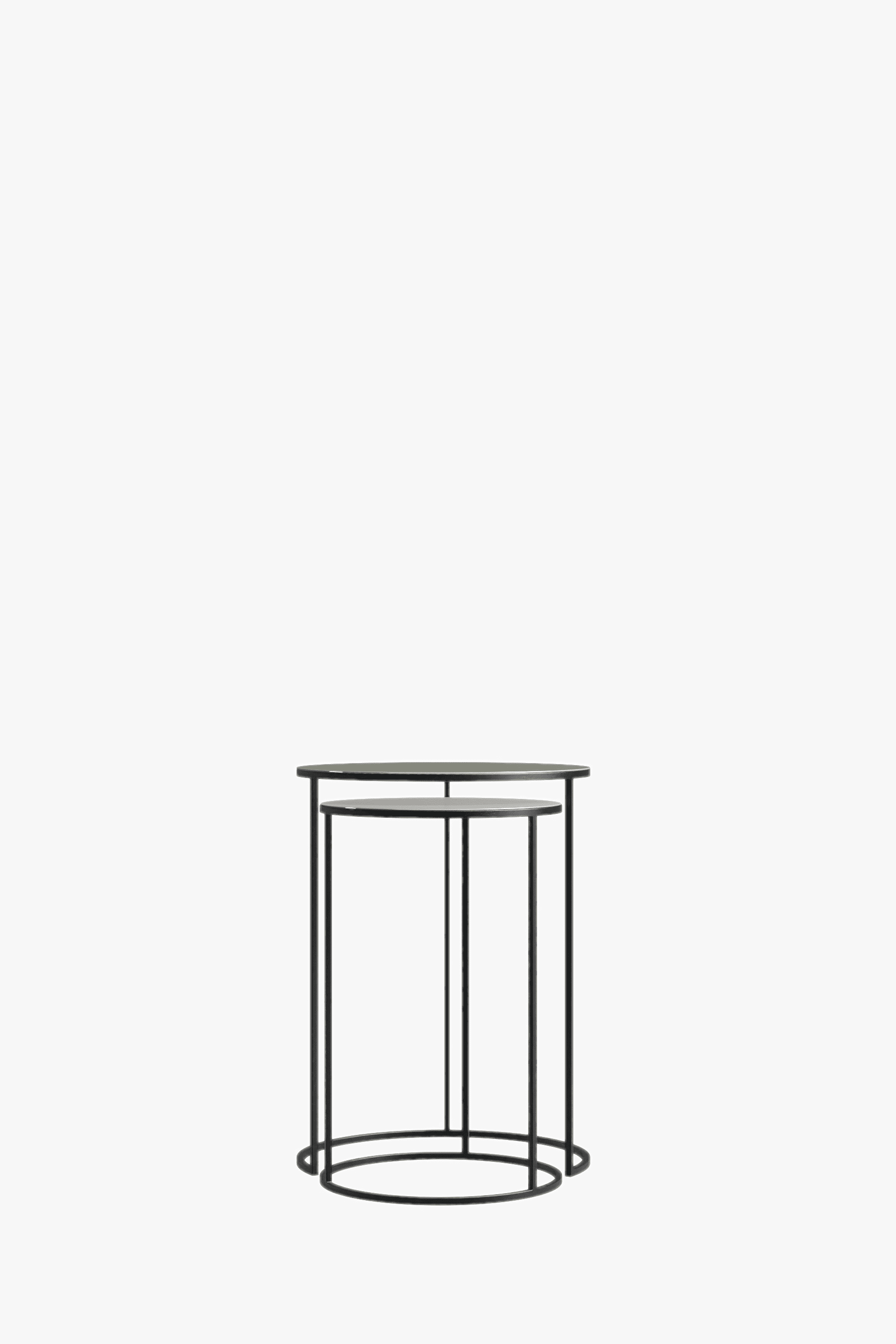 Fulham Nest Of Round Tables (Green & Grey)