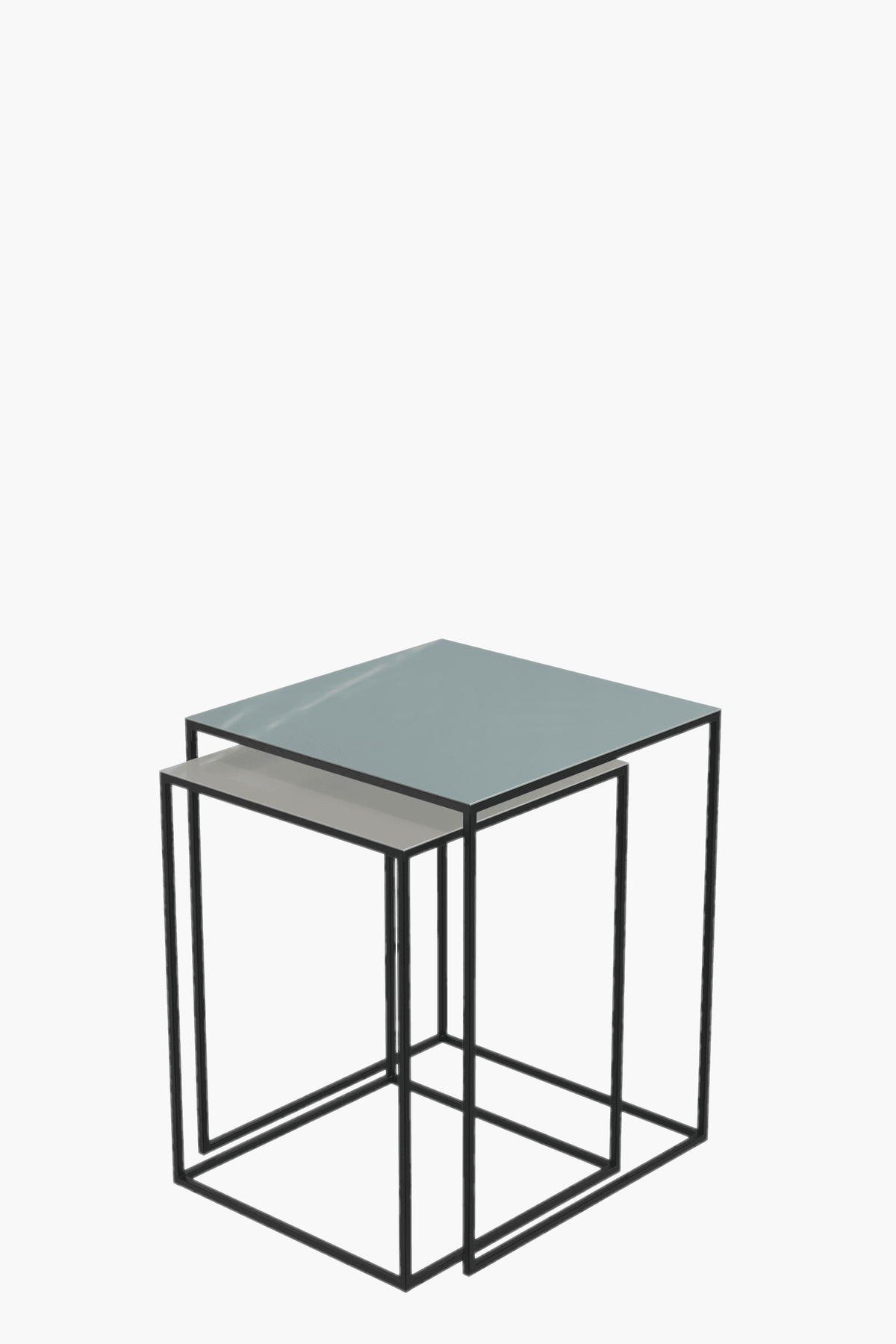 Fulham Nest Of Square Tables (Blue & Grey)