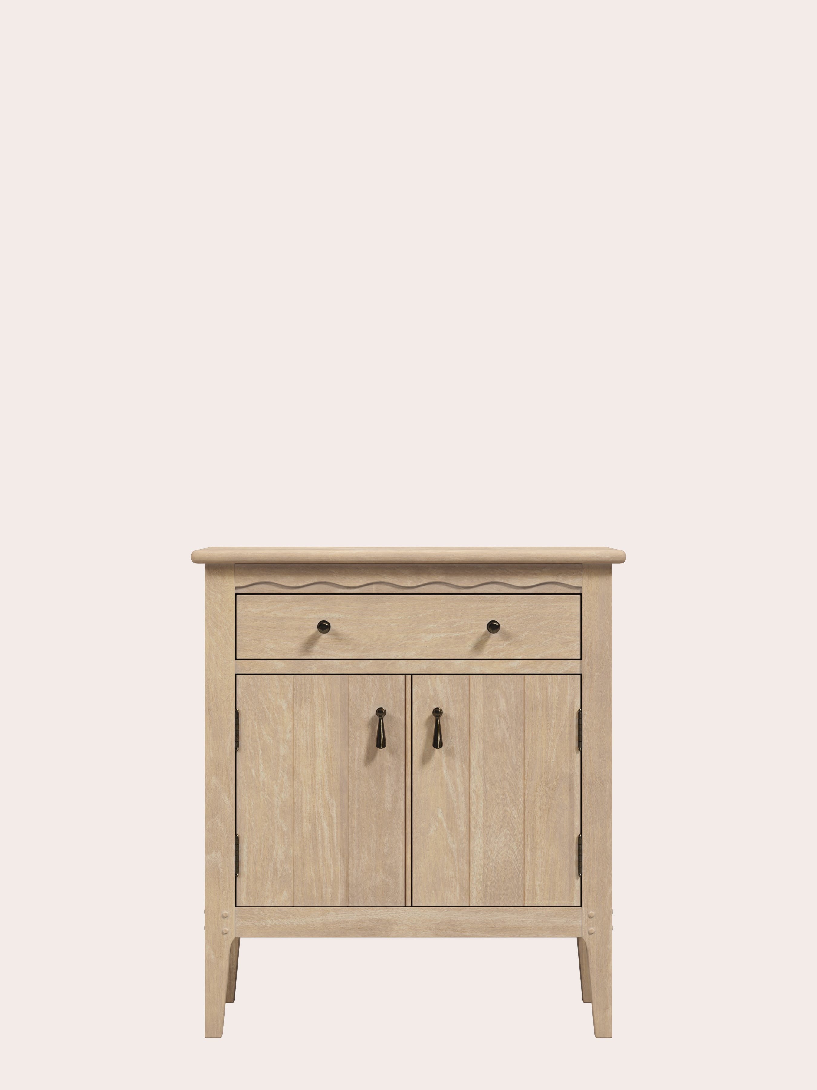 Washed Oak Calford 2 Door 1 Drawer Cabinet