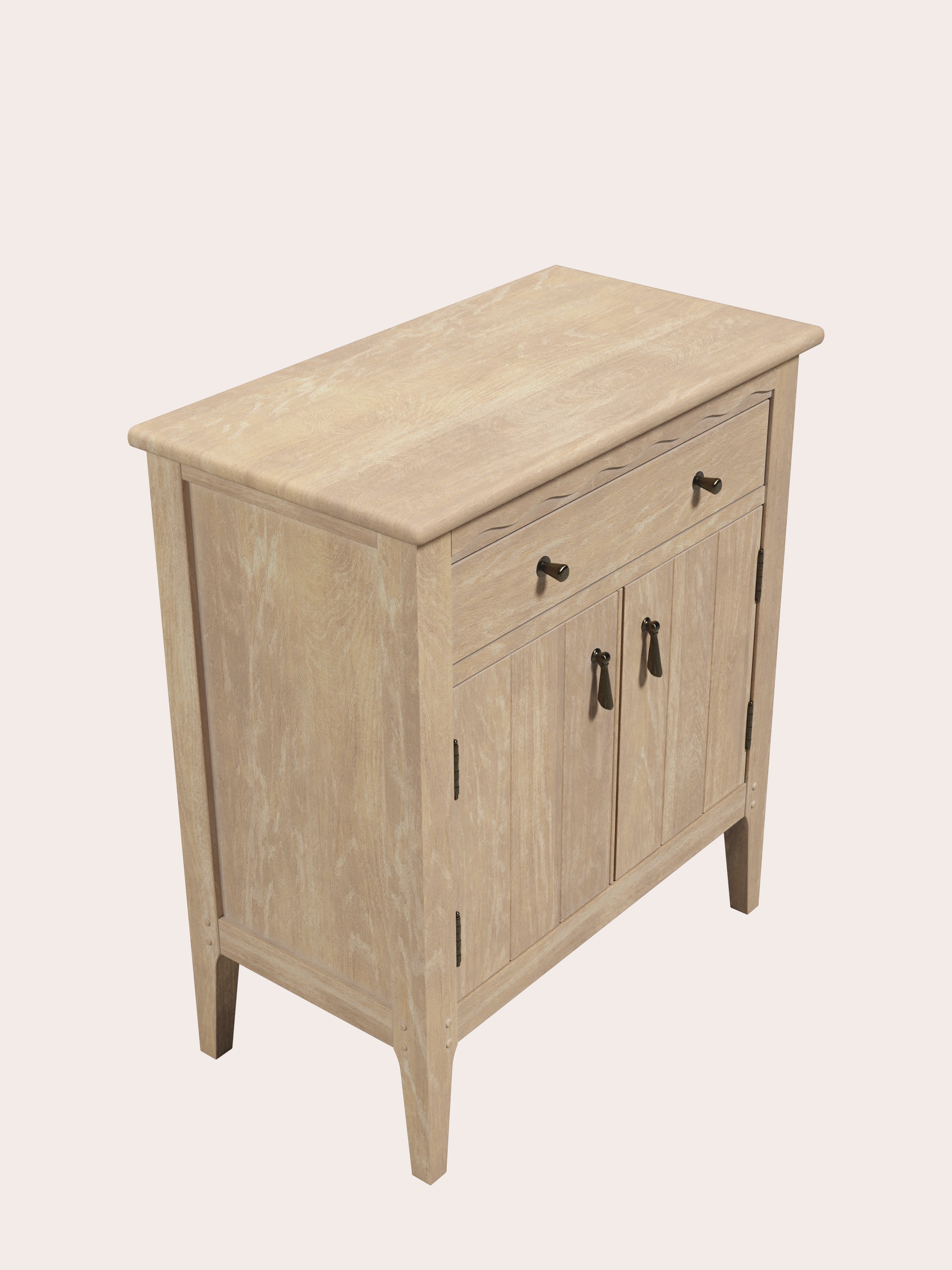 Washed Oak Calford 2 Door 1 Drawer Cabinet