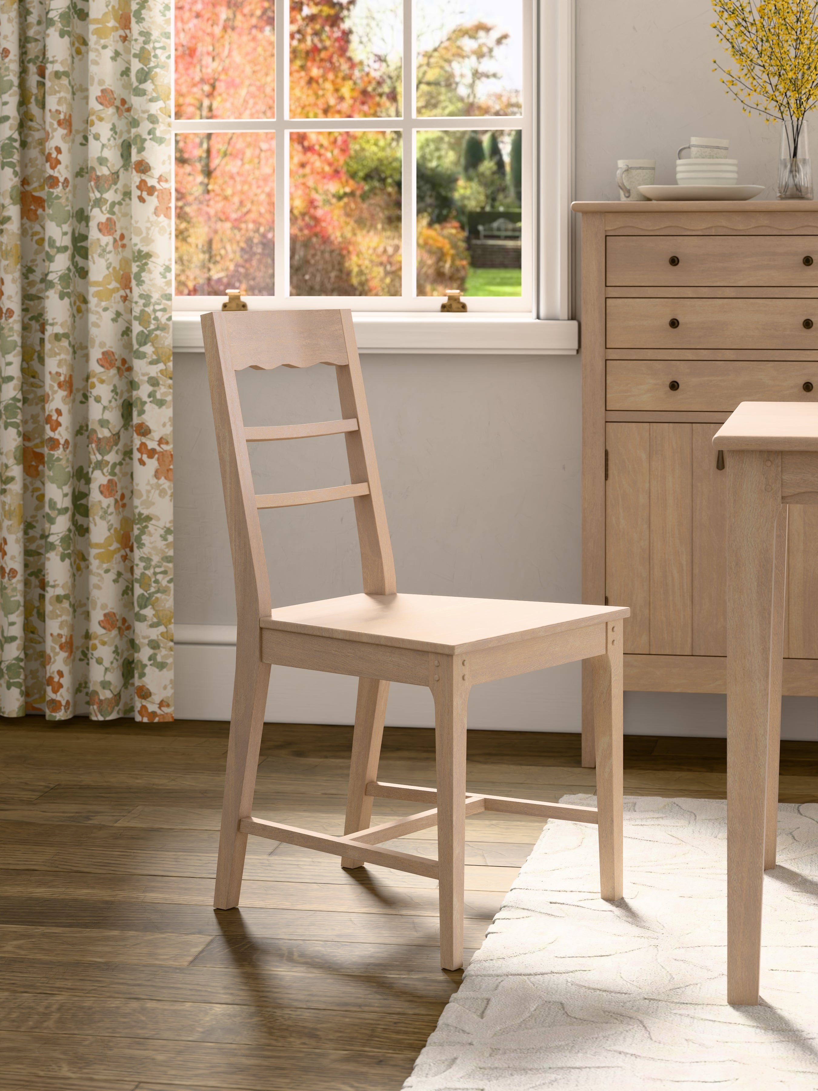 Washed Oak Calford Pair Of Dining Chairs
