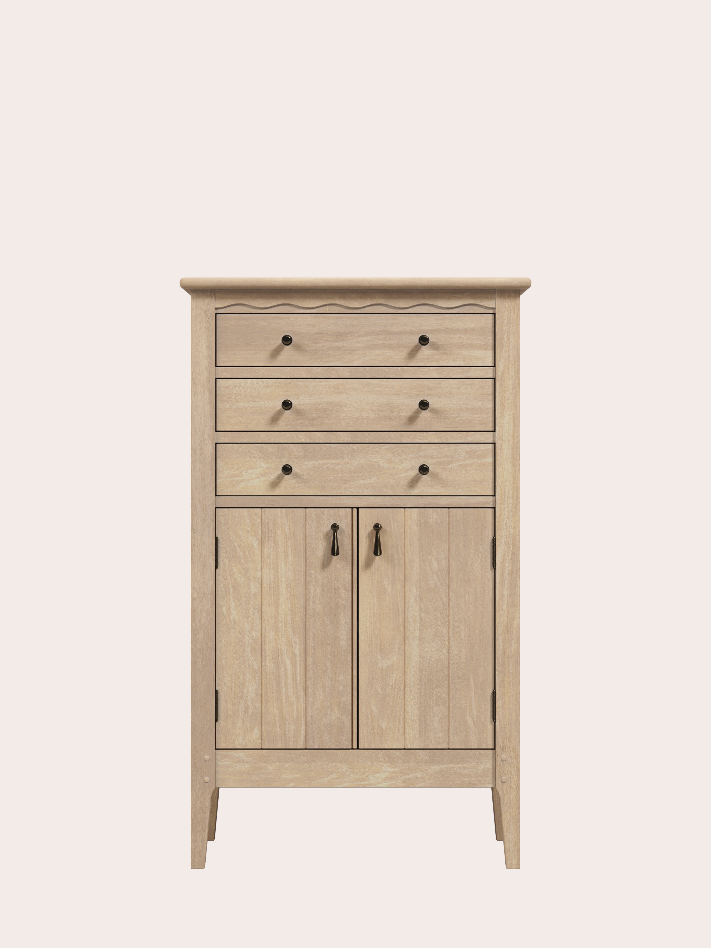 Washed Oak Calford 2 Door 3 Drawer Cabinet