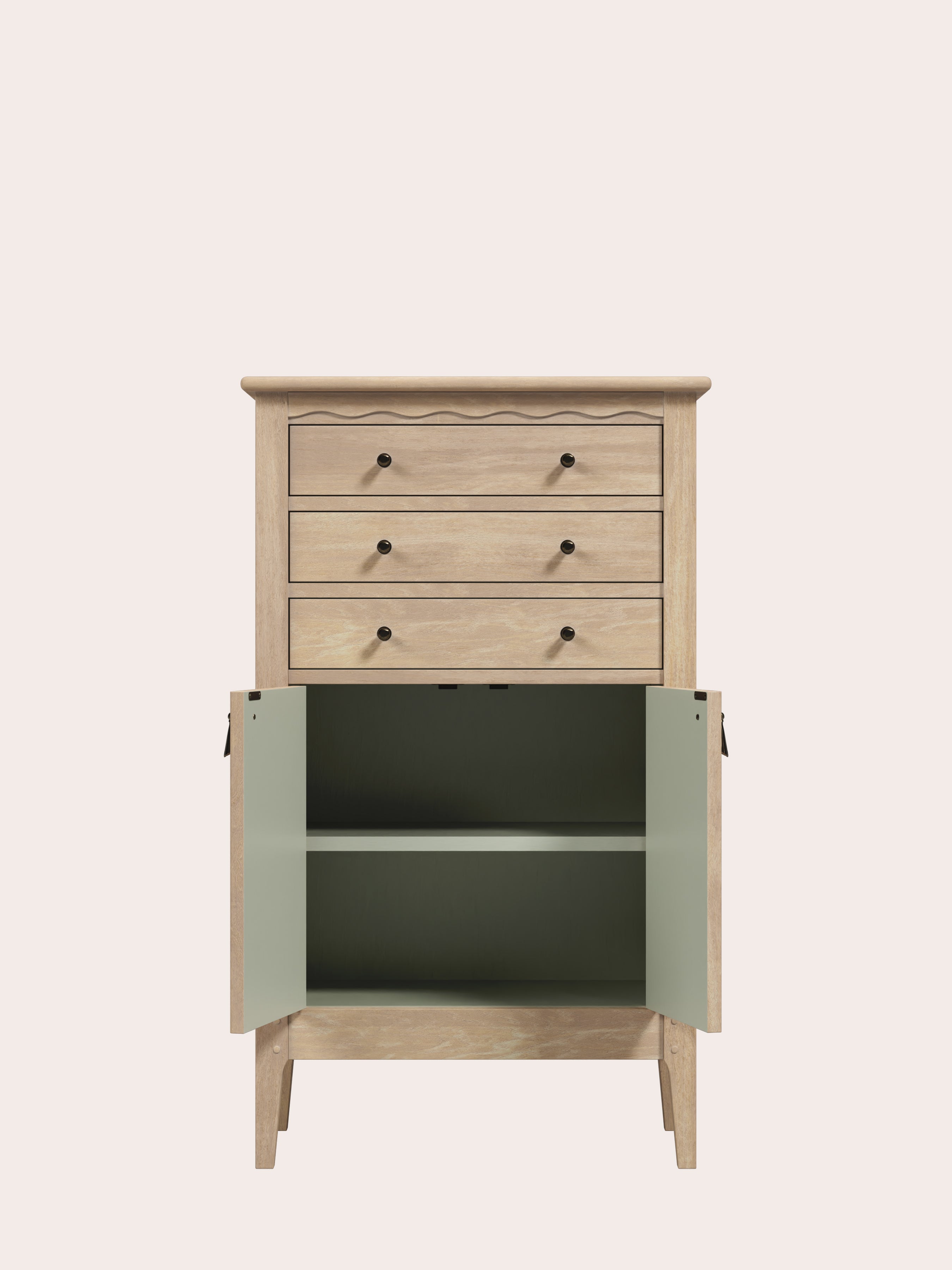 Washed Oak Calford 2 Door 3 Drawer Cabinet