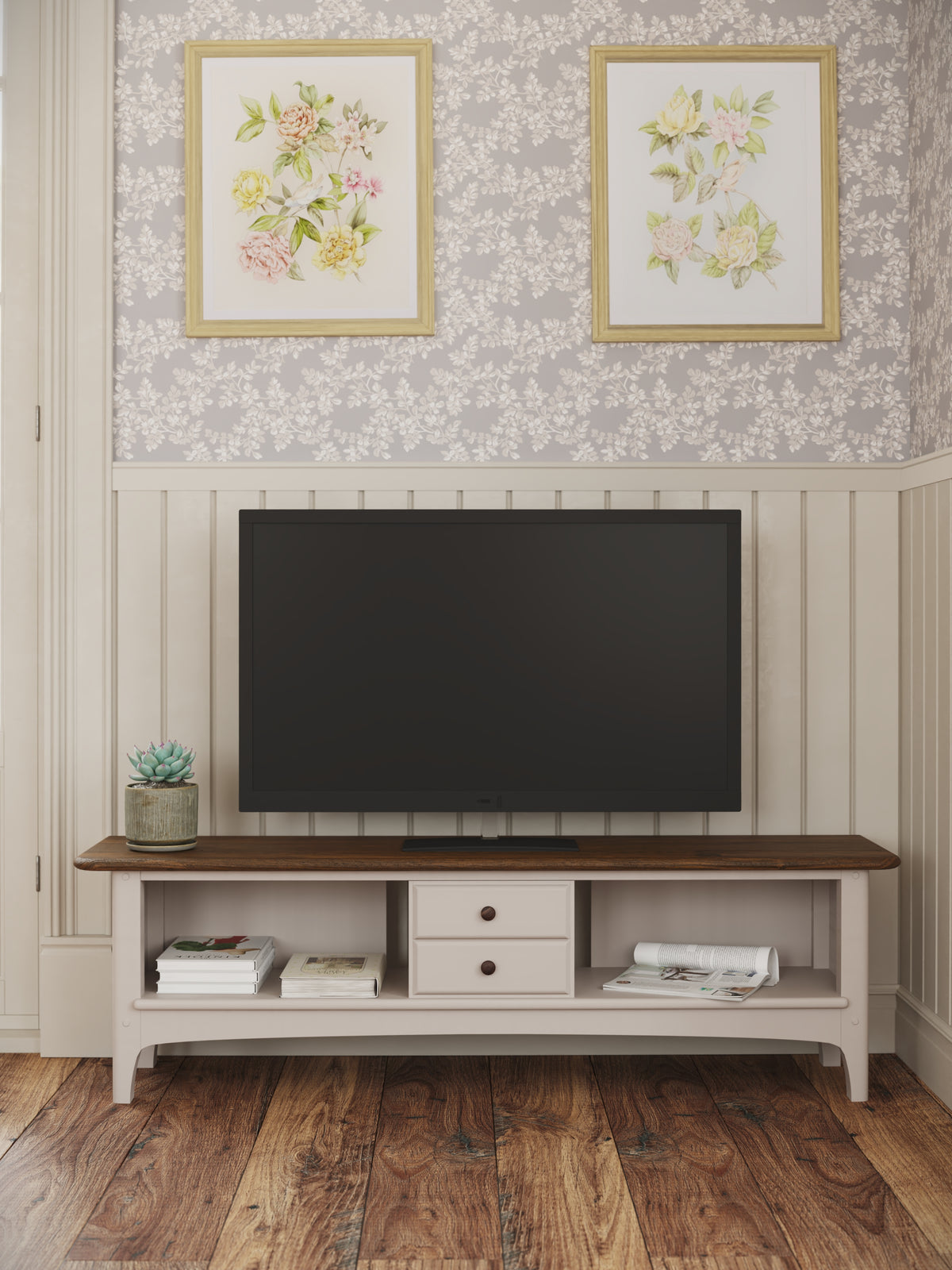 Soft Truffle Dark Chestnut Hapton TV Up to 65 inch Unit