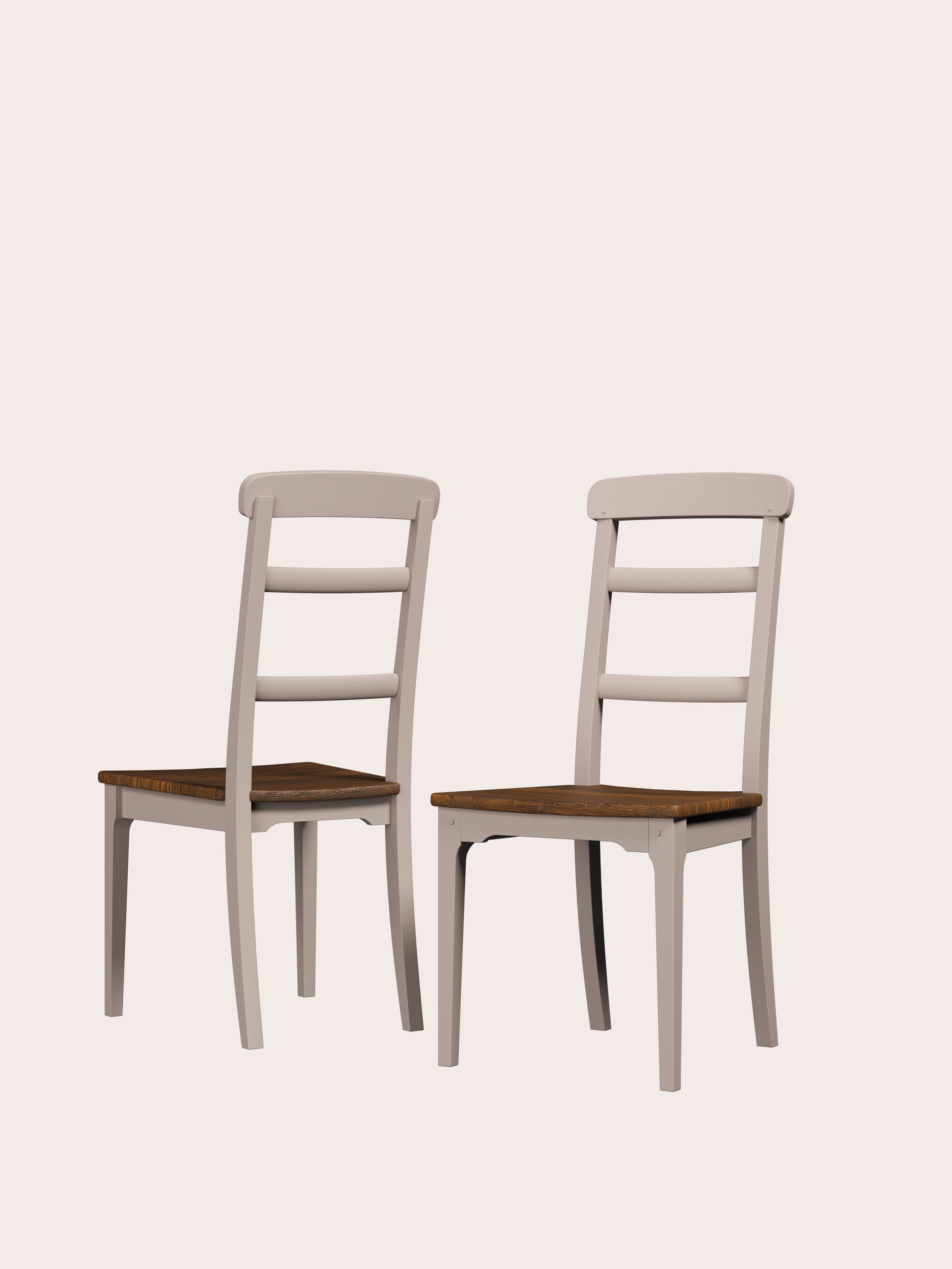 Soft Truffle Dark Chestnut Hapton Pair Of Dining Chairs