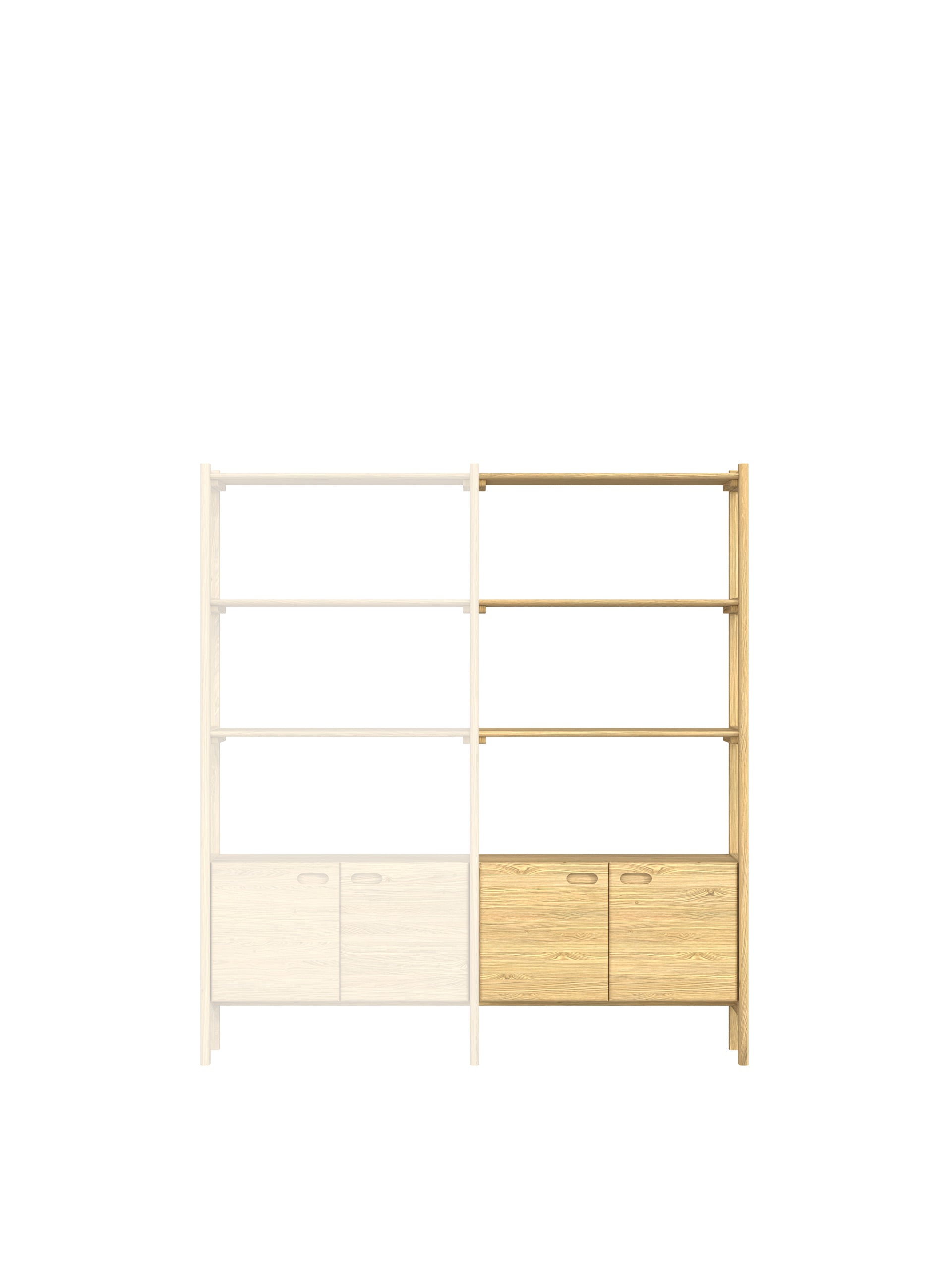 Hazlemere 2 Door Single Bookcase