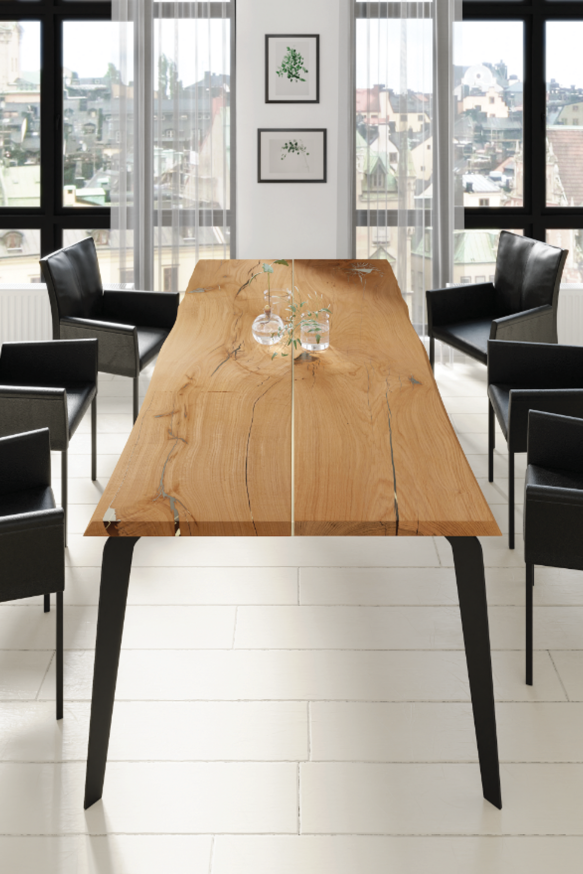 Nature Art Dining Table M – Metal Leg (1 x 1 cm)