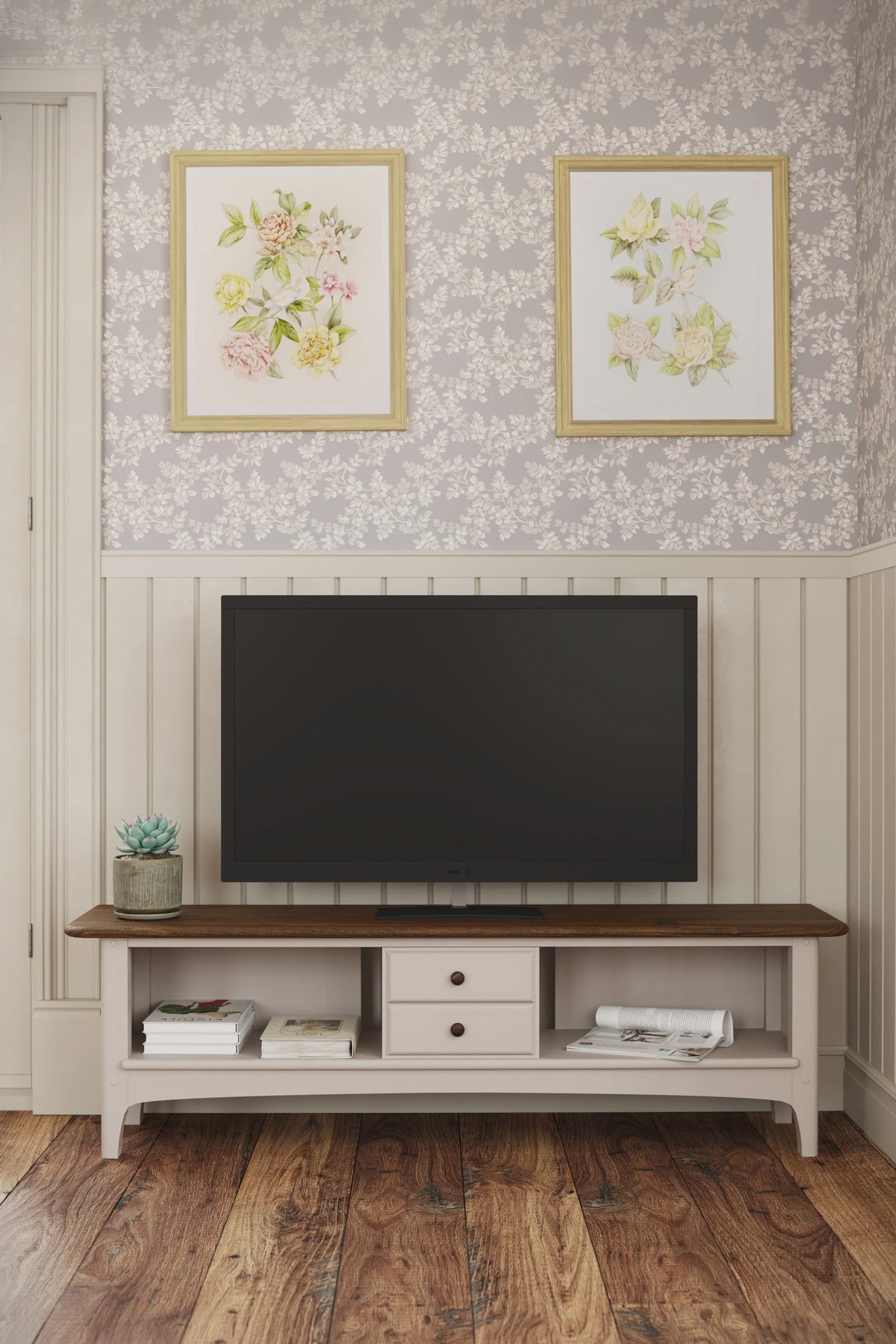 Soft Truffle Dark Chestnut Hapton TV Up to 65 inch Unit
