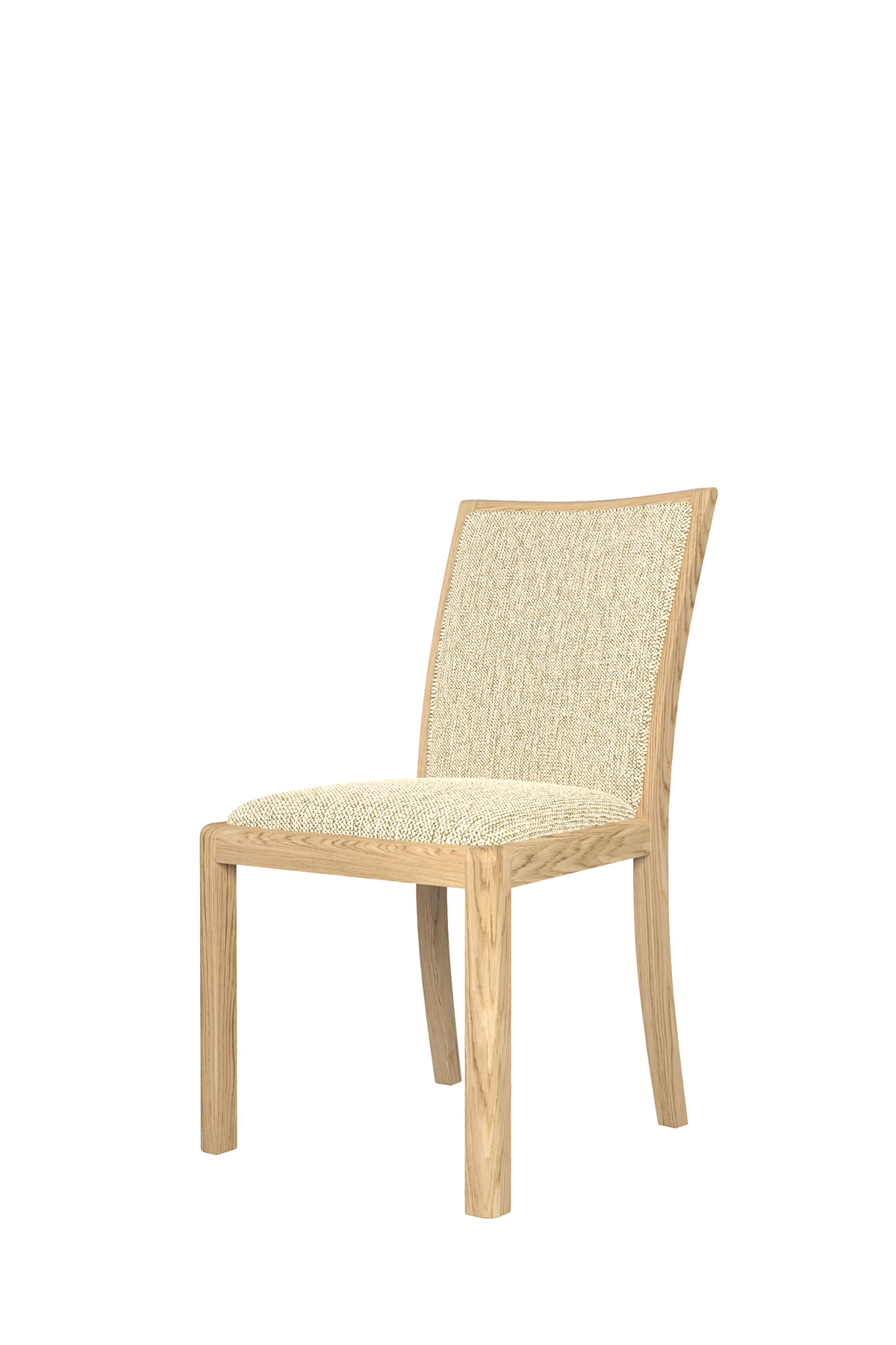 Stockholm Low Back Chair in Natural Fabric