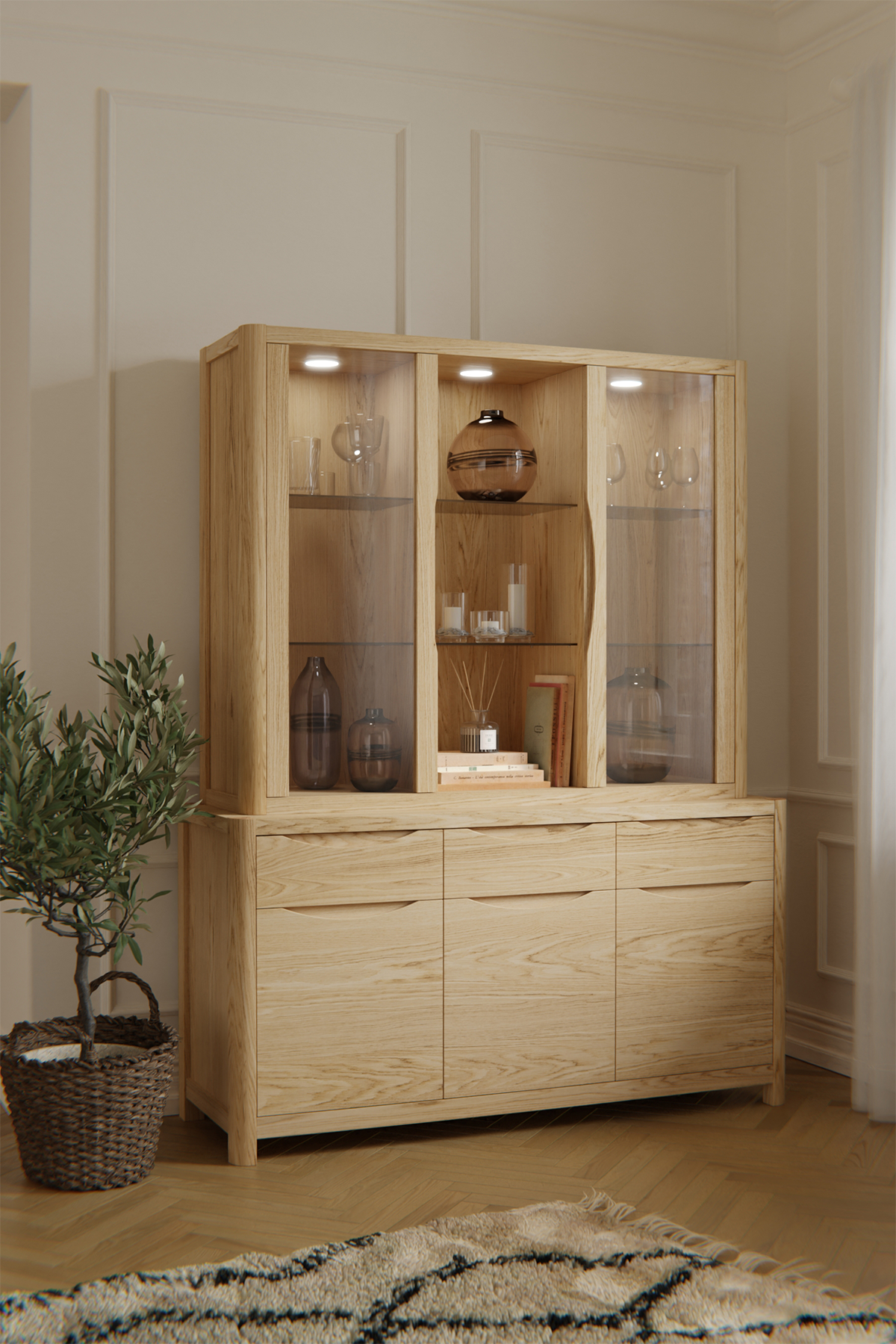 Stockholm Display Top ONLY for 3 Door Sideboard