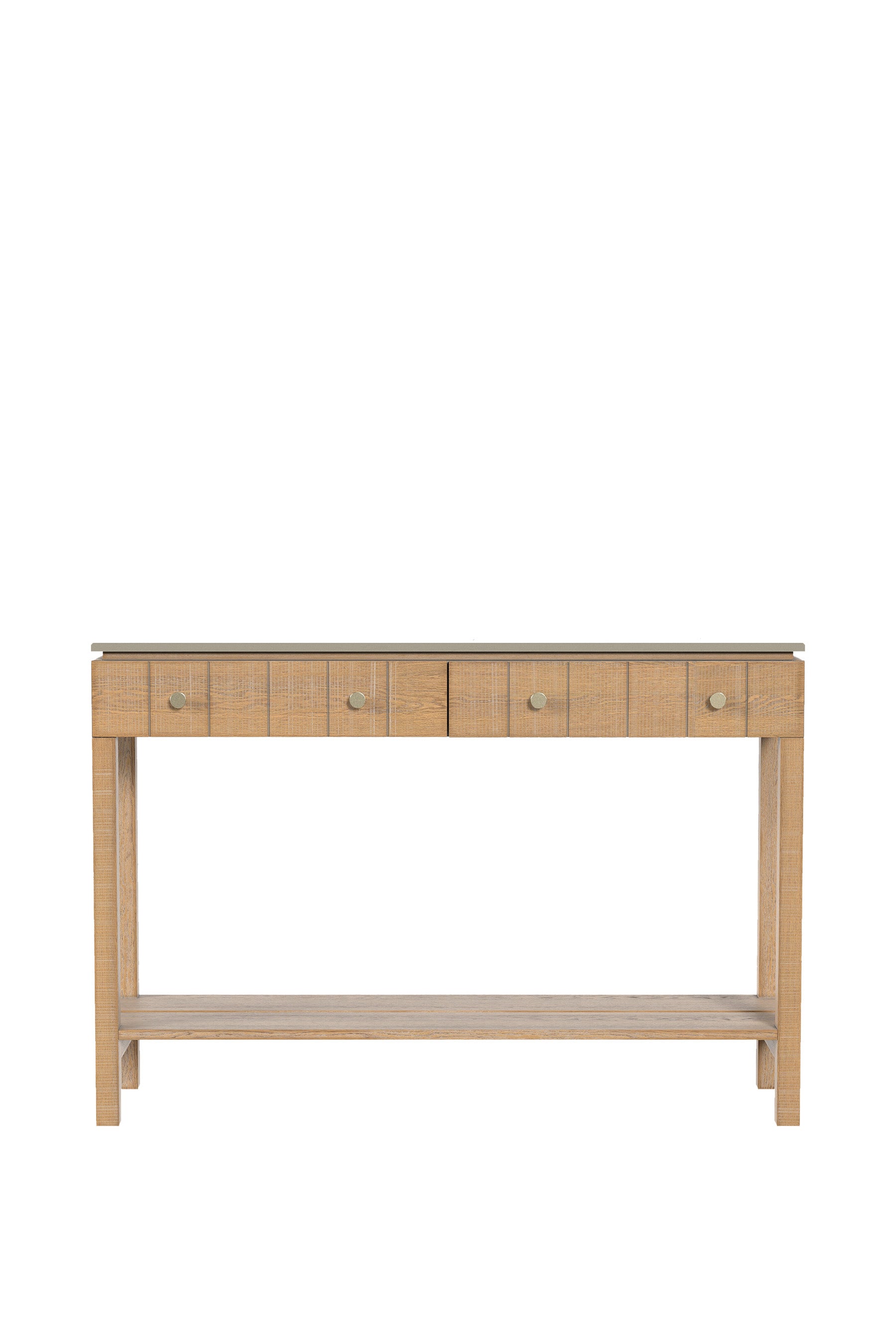 Washed Oak Braystone 2 Drawer Console Table