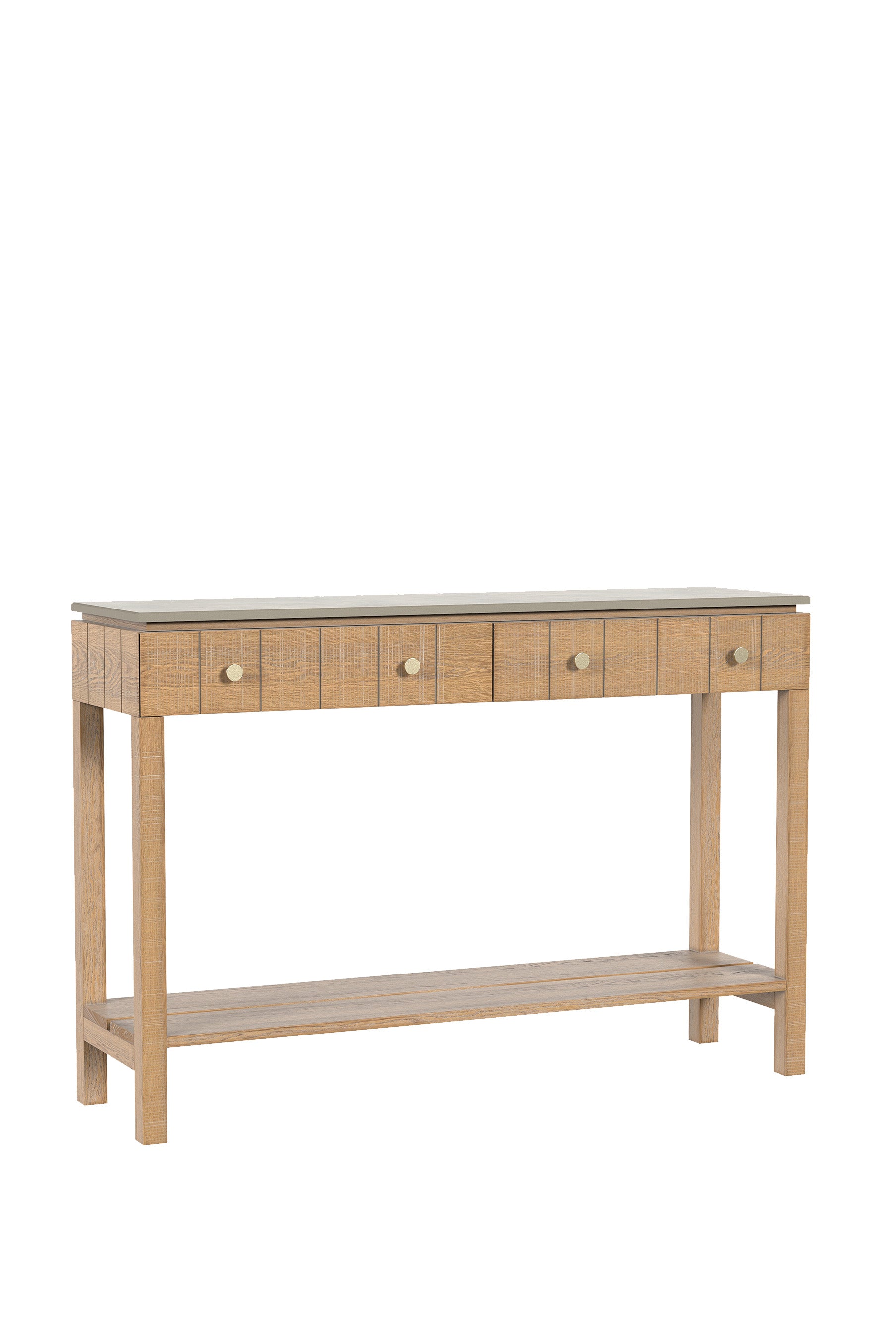 Washed Oak Braystone 2 Drawer Console Table