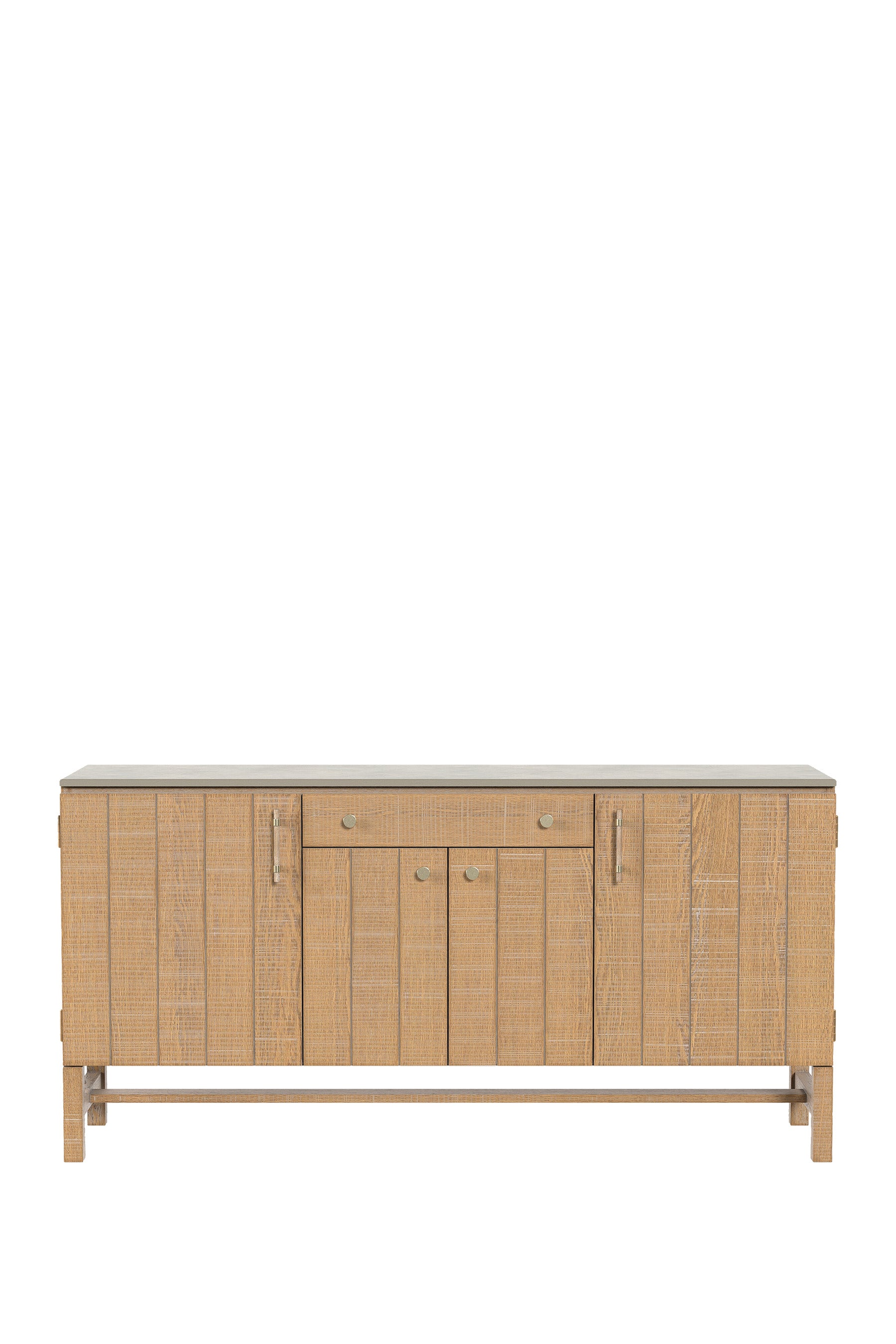 Washed Oak Braystone 4 Door 1 Drawer Sideboard