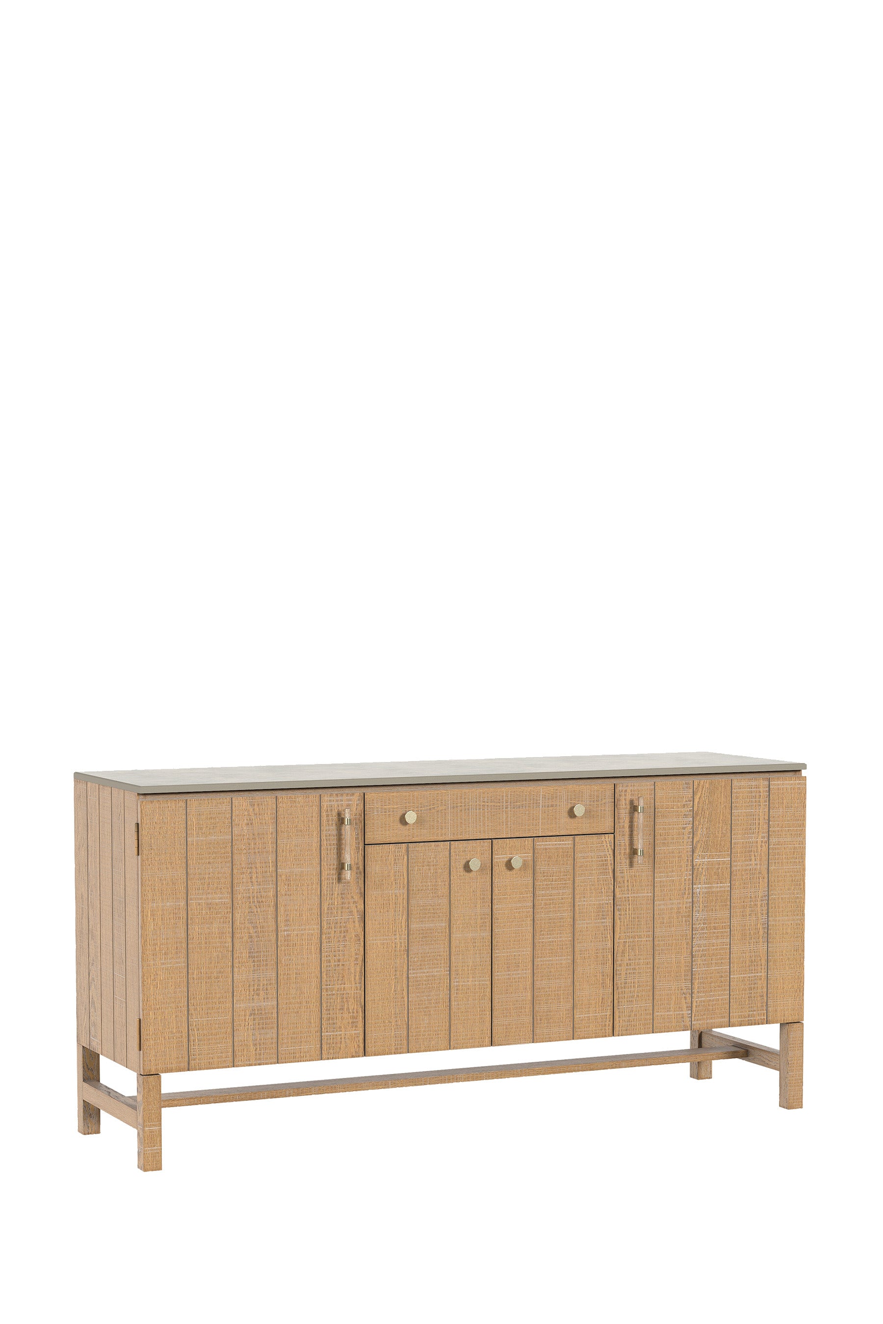 Washed Oak Braystone 4 Door 1 Drawer Sideboard