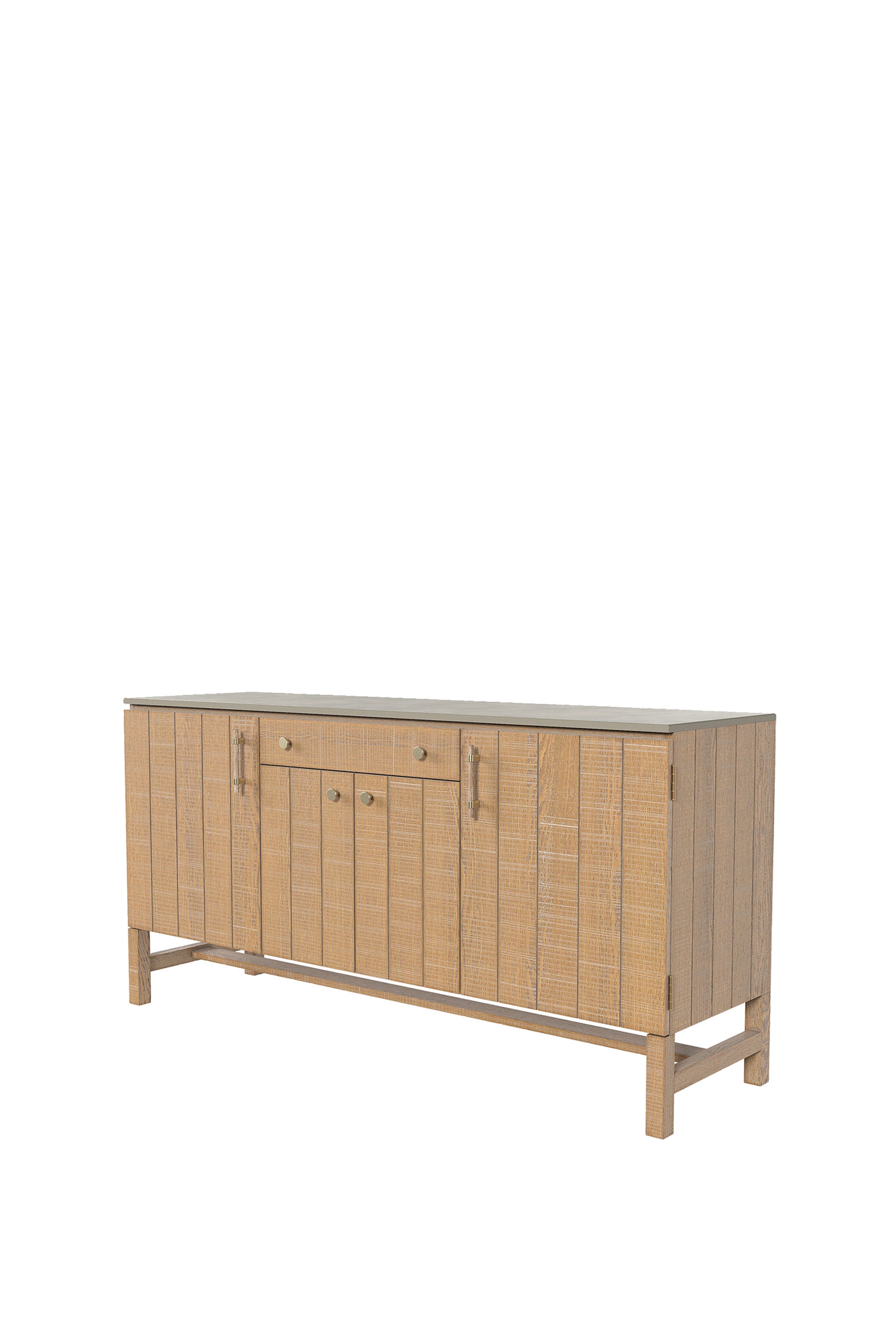 Washed Oak Braystone 4 Door 1 Drawer Sideboard
