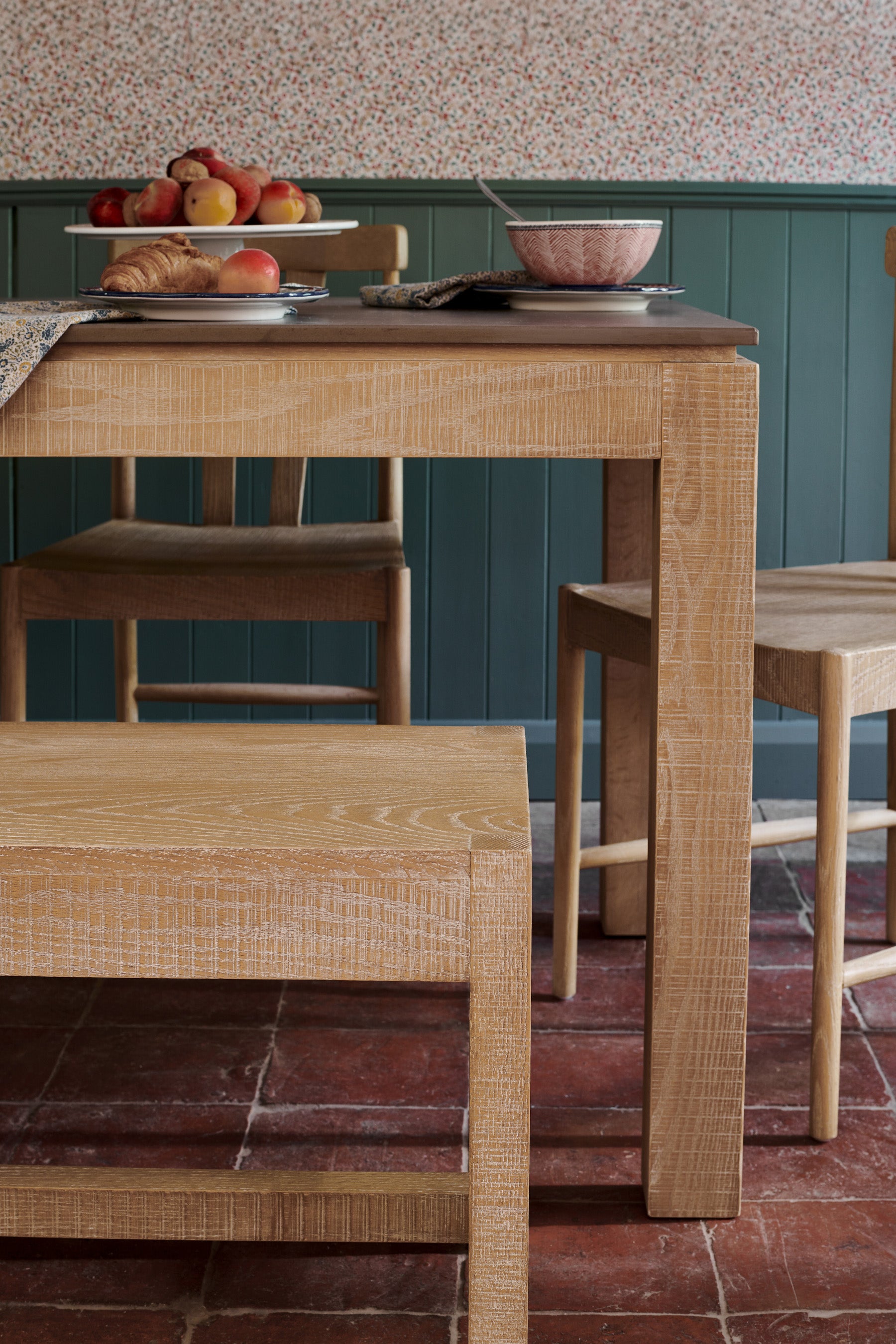 Washed Oak Braystone Dining Bench