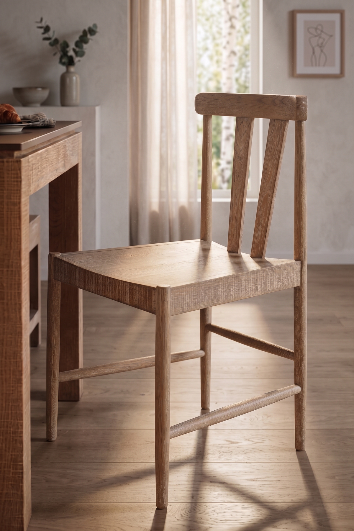 Washed Oak Braystone Pair Of Dining Chair