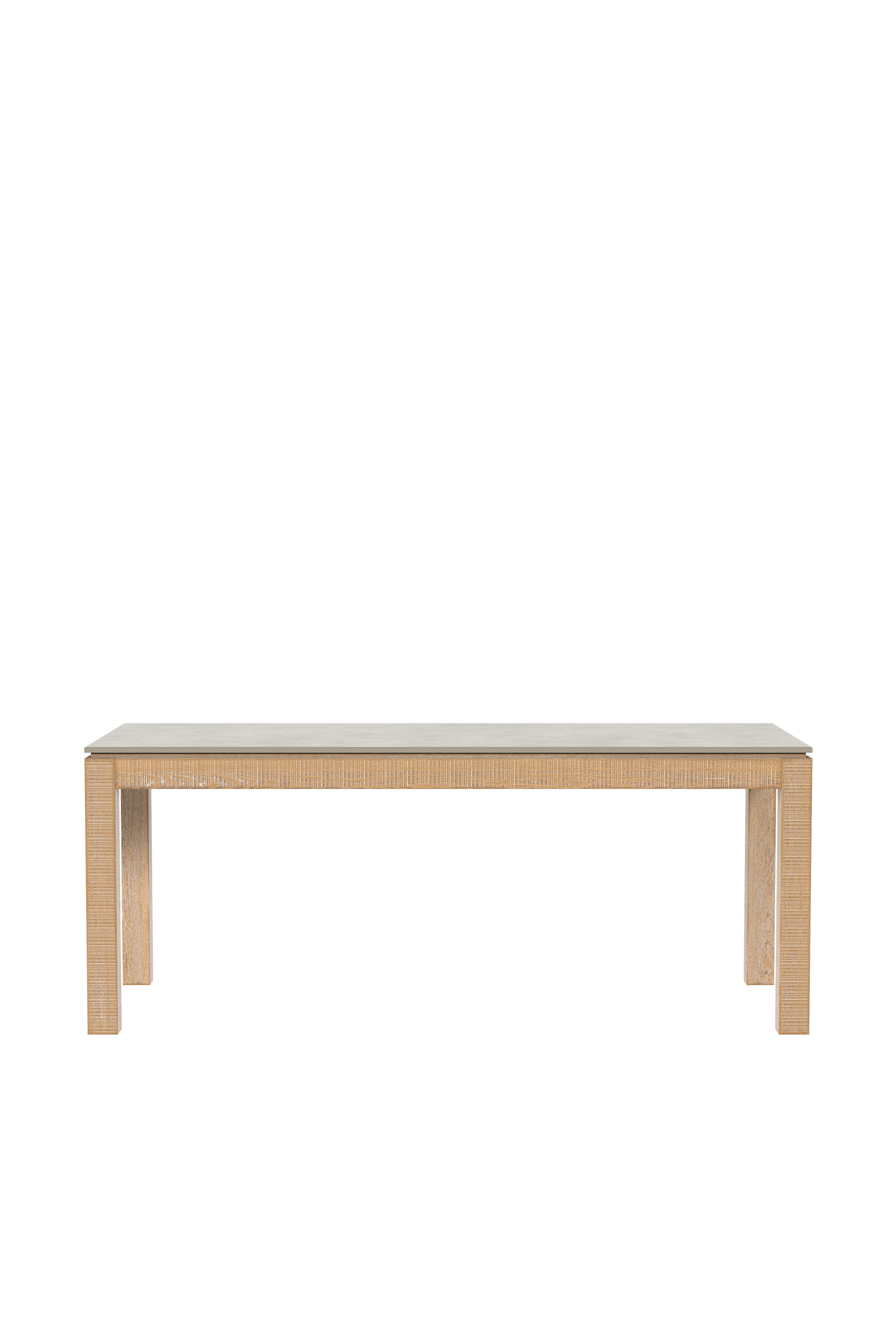 Washed Oak Braystone 6-8 Seater Fixed Dining Table