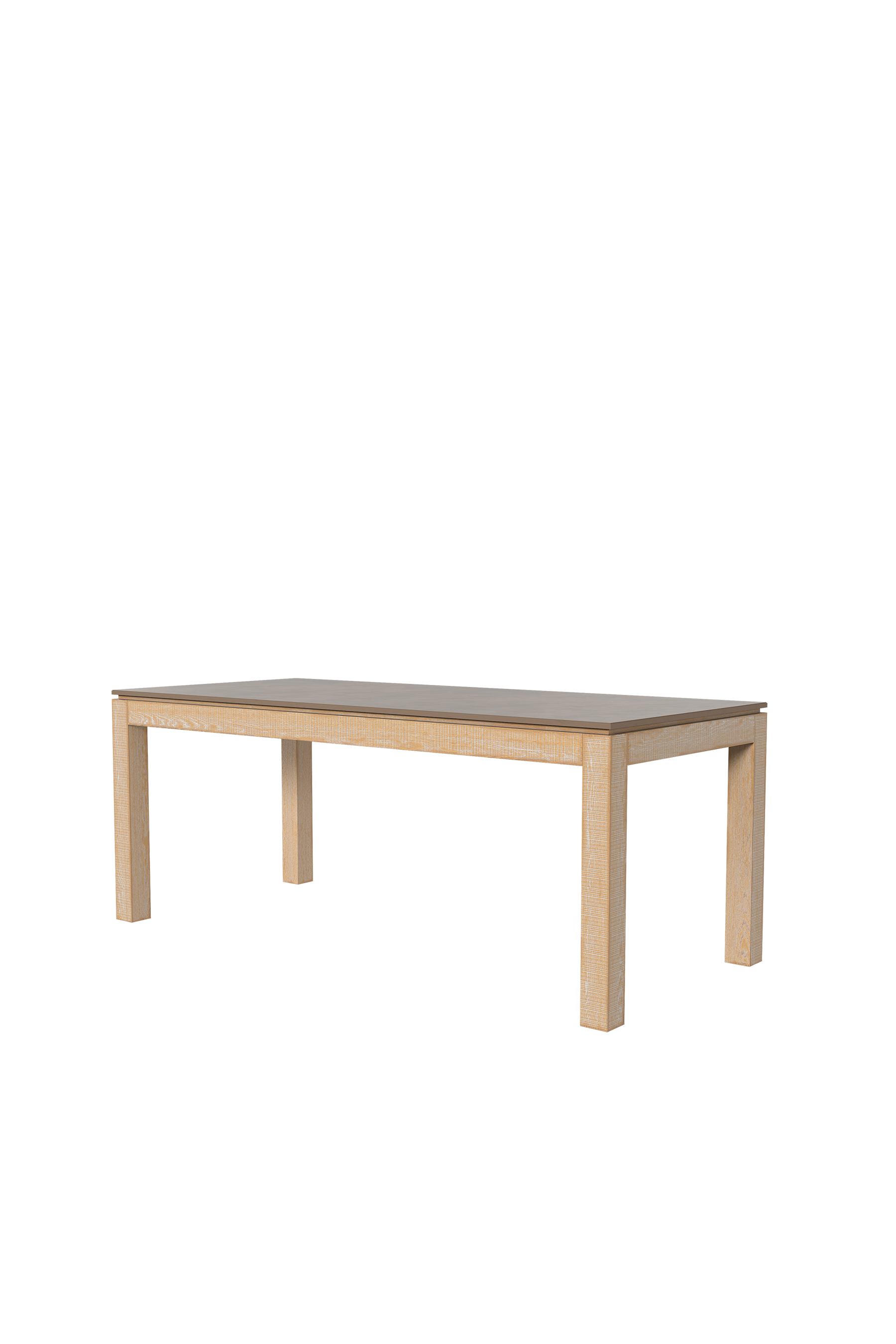Washed Oak Braystone 6-8 Seater Fixed Dining Table