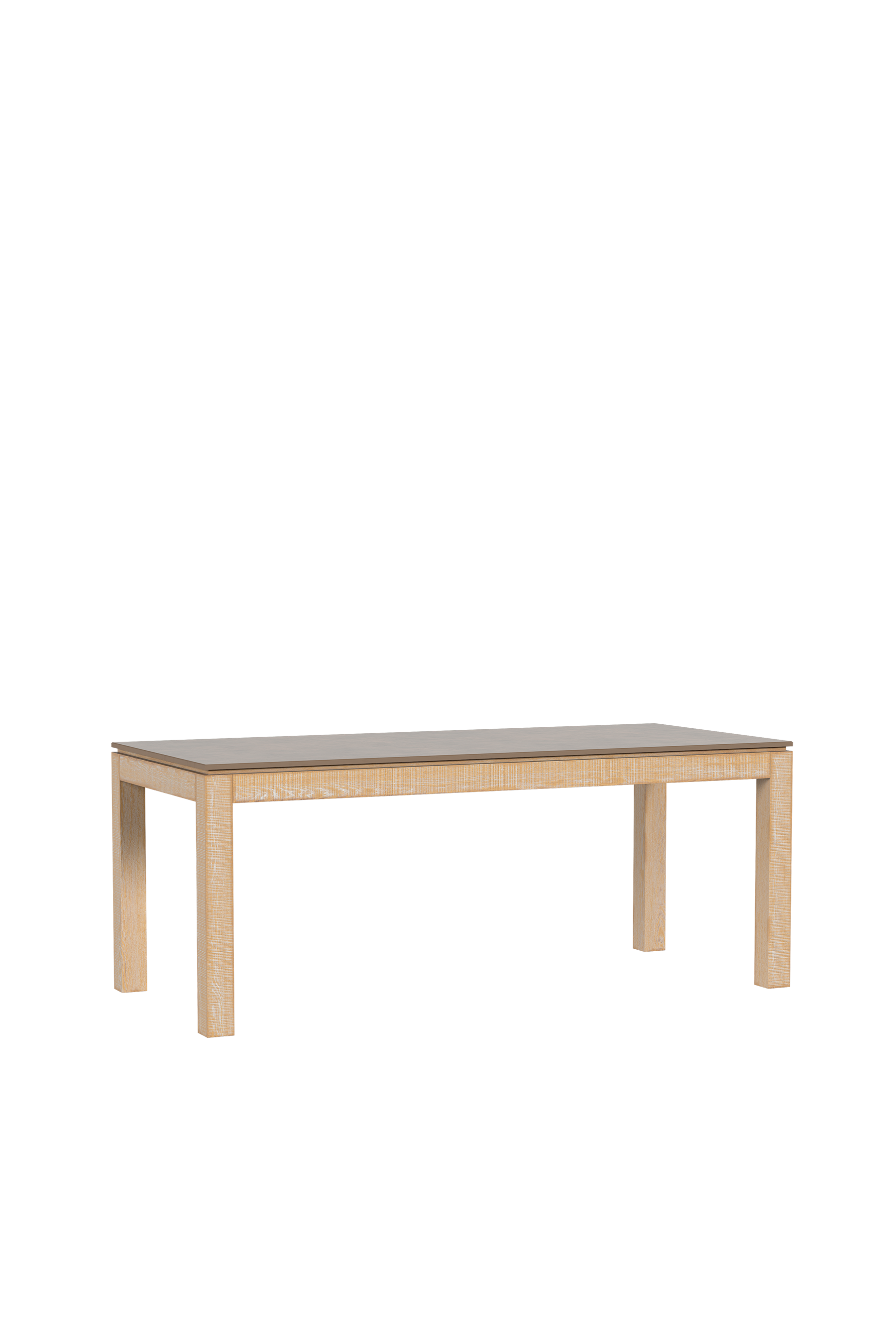 Washed Oak Braystone 6-8 Seater Fixed Dining Table